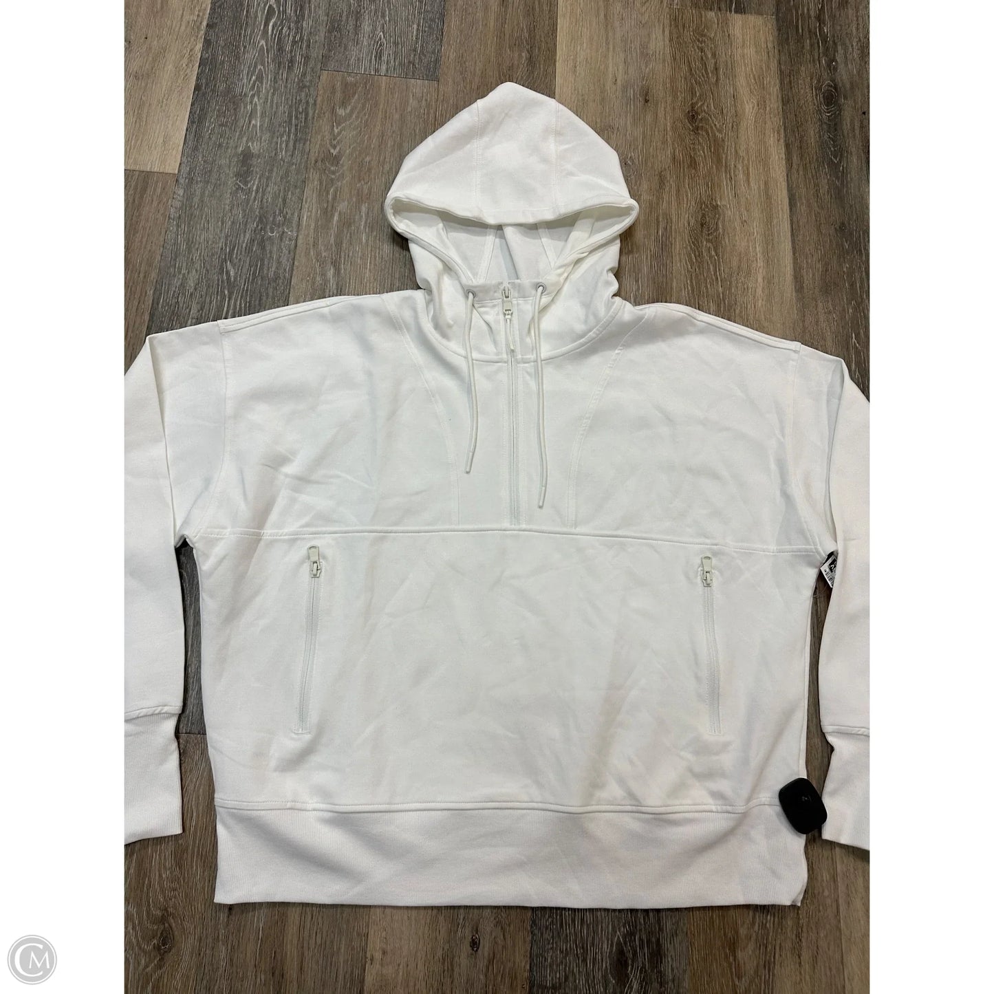 Athletic Sweatshirt Hoodie By Old Navy In White, Size: Xxl