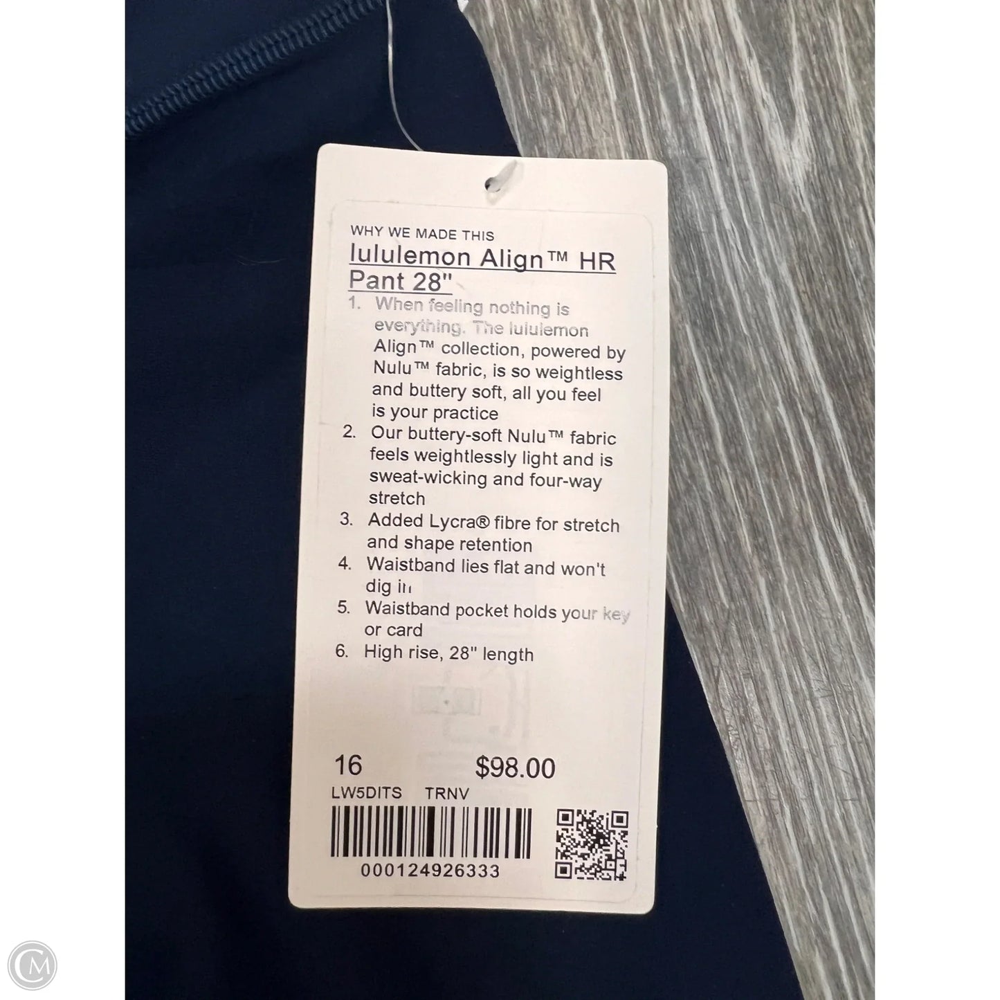 Athletic Pants By Lululemon In Navy, Size: 16