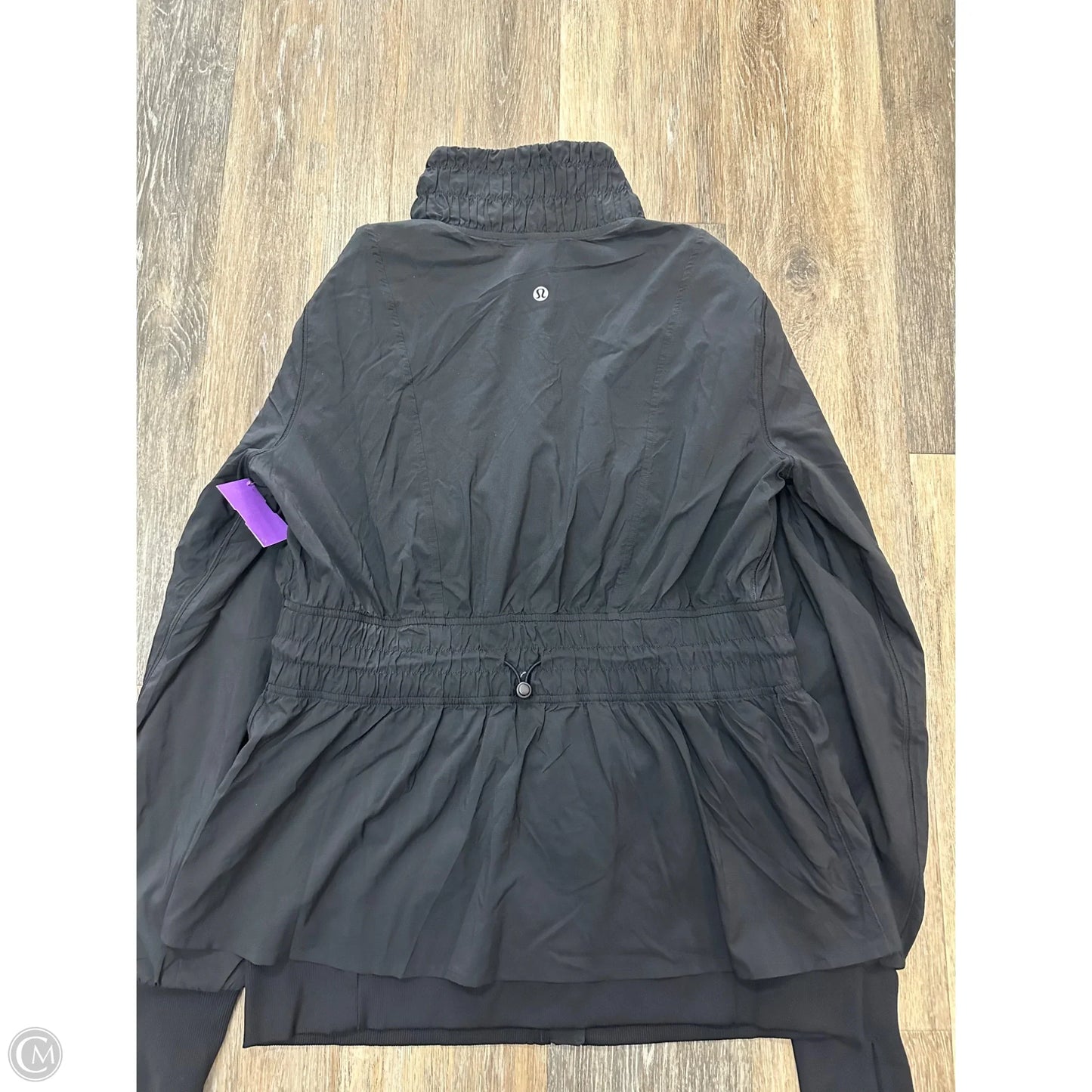Athletic Jacket By Lululemon In Black, Size: 8