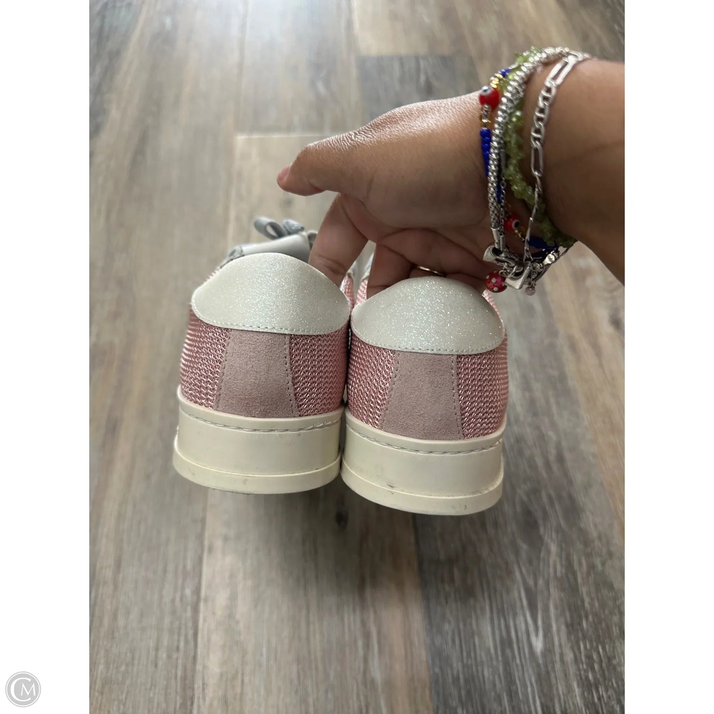 Shoes Sneakers By P448 In Pink & White, Size: 7