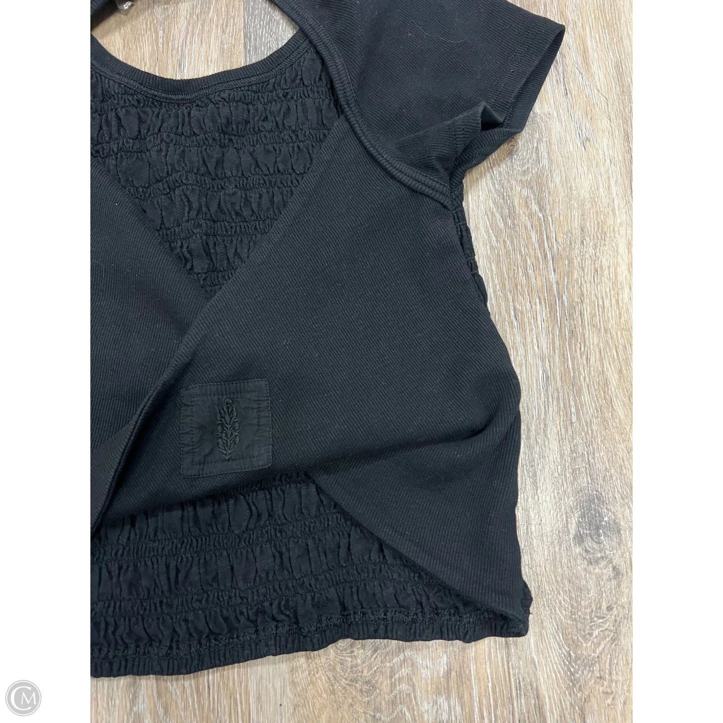 Top Short Sleeve By Free People In Black, Size: L