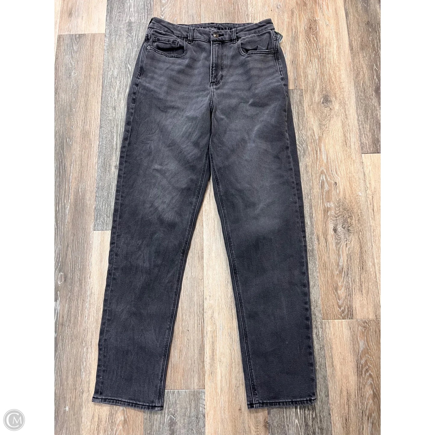 Jeans Skinny By American Eagle In Black Denim, Size: 12l