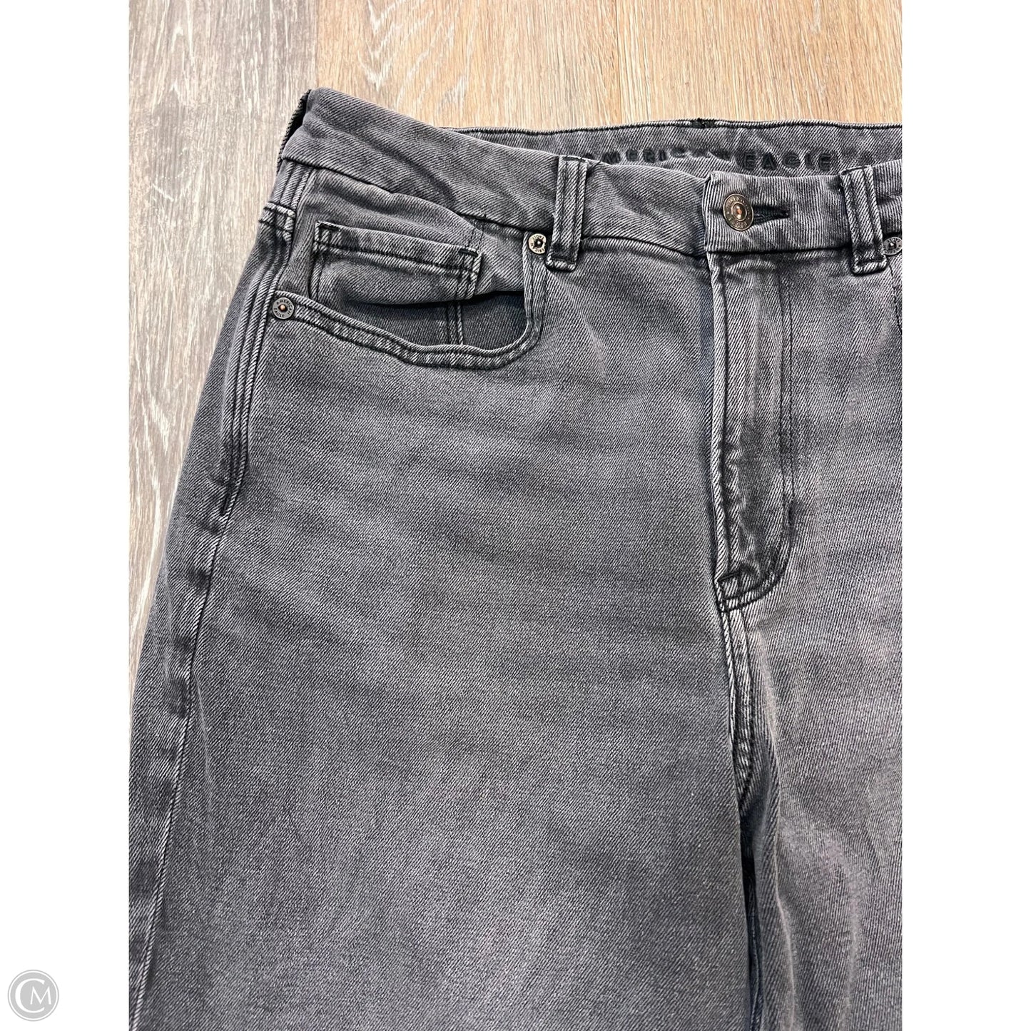 Jeans Skinny By American Eagle In Black Denim, Size: 12l