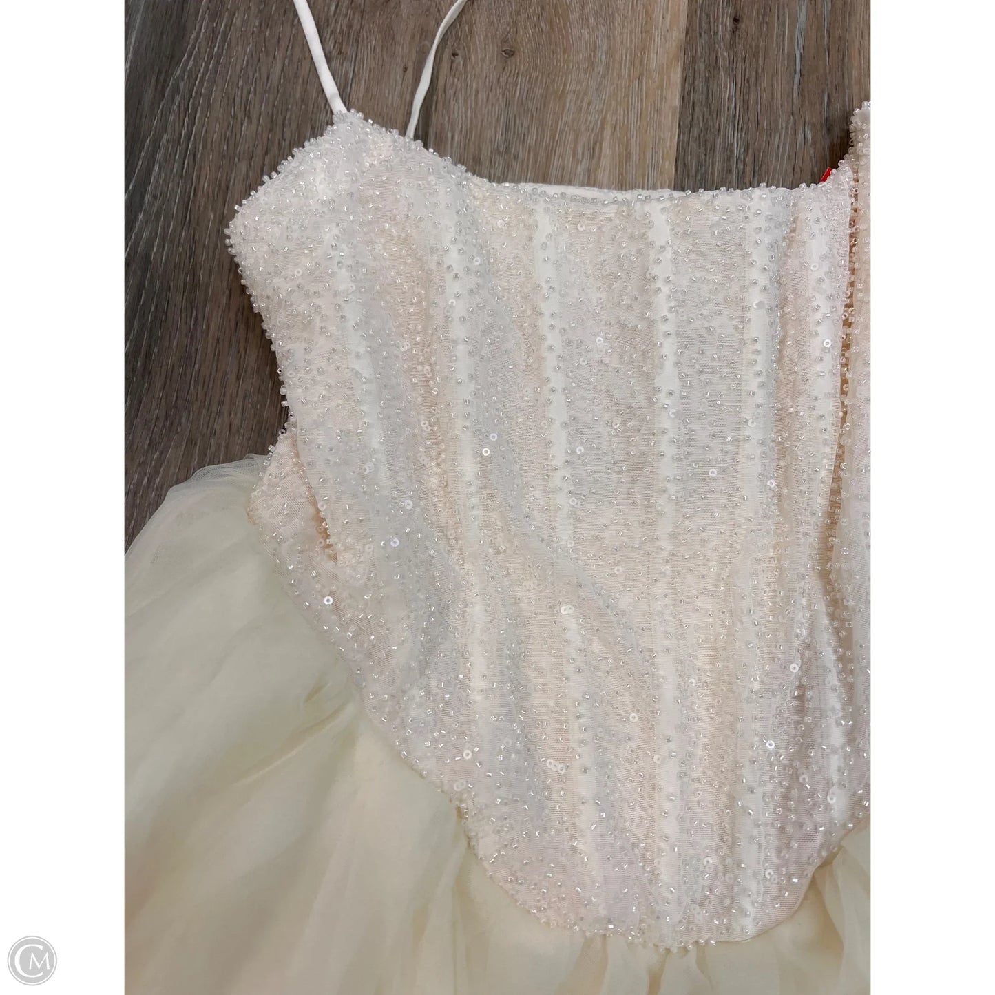 Dress Party Short By Oh Polly In Cream, Size: 8