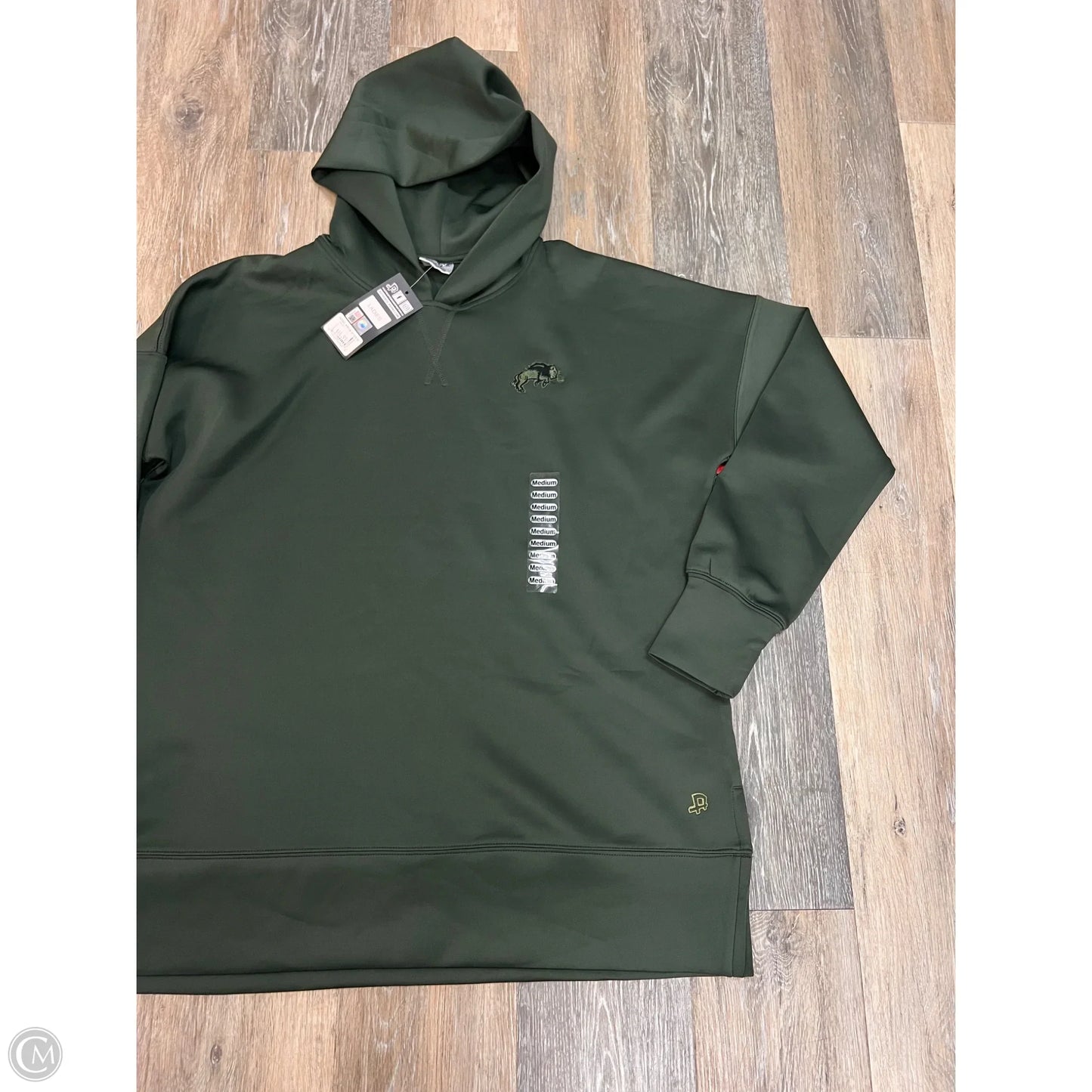 Athletic Sweatshirt Hoodie By Authentic In Green, Size: M