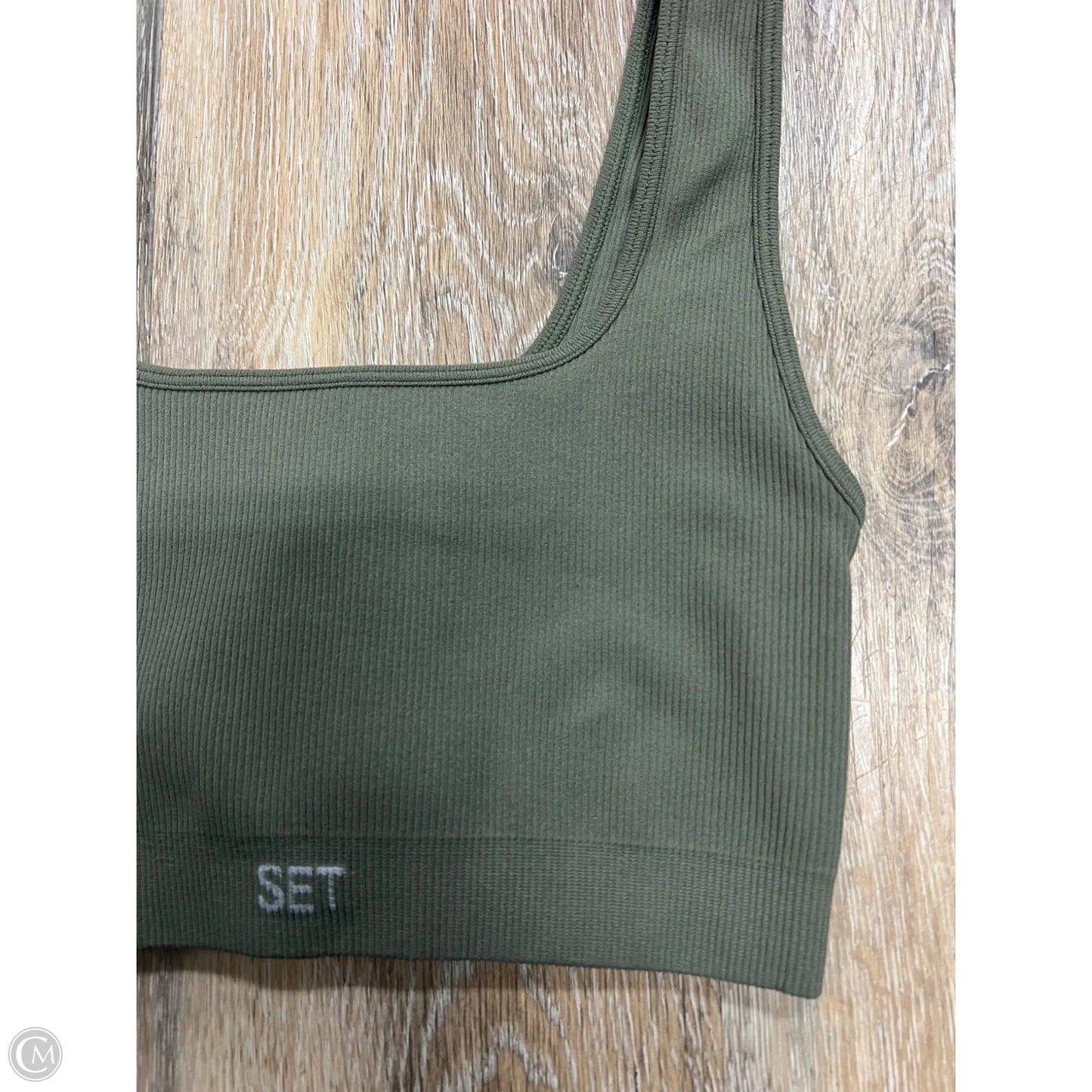 Athletic Bra By Set Active In Green, Size: S