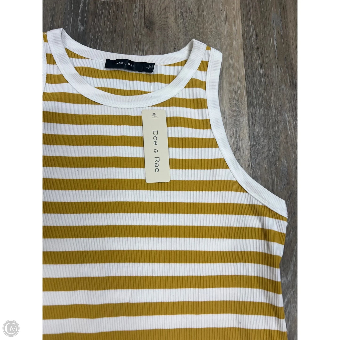 Tank Top By Doe & Rae In Yellow, Size: L