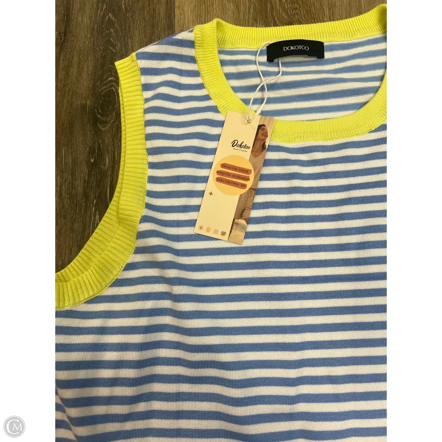 Top Sleeveless By Dokotoo In Blue, Size: Xl