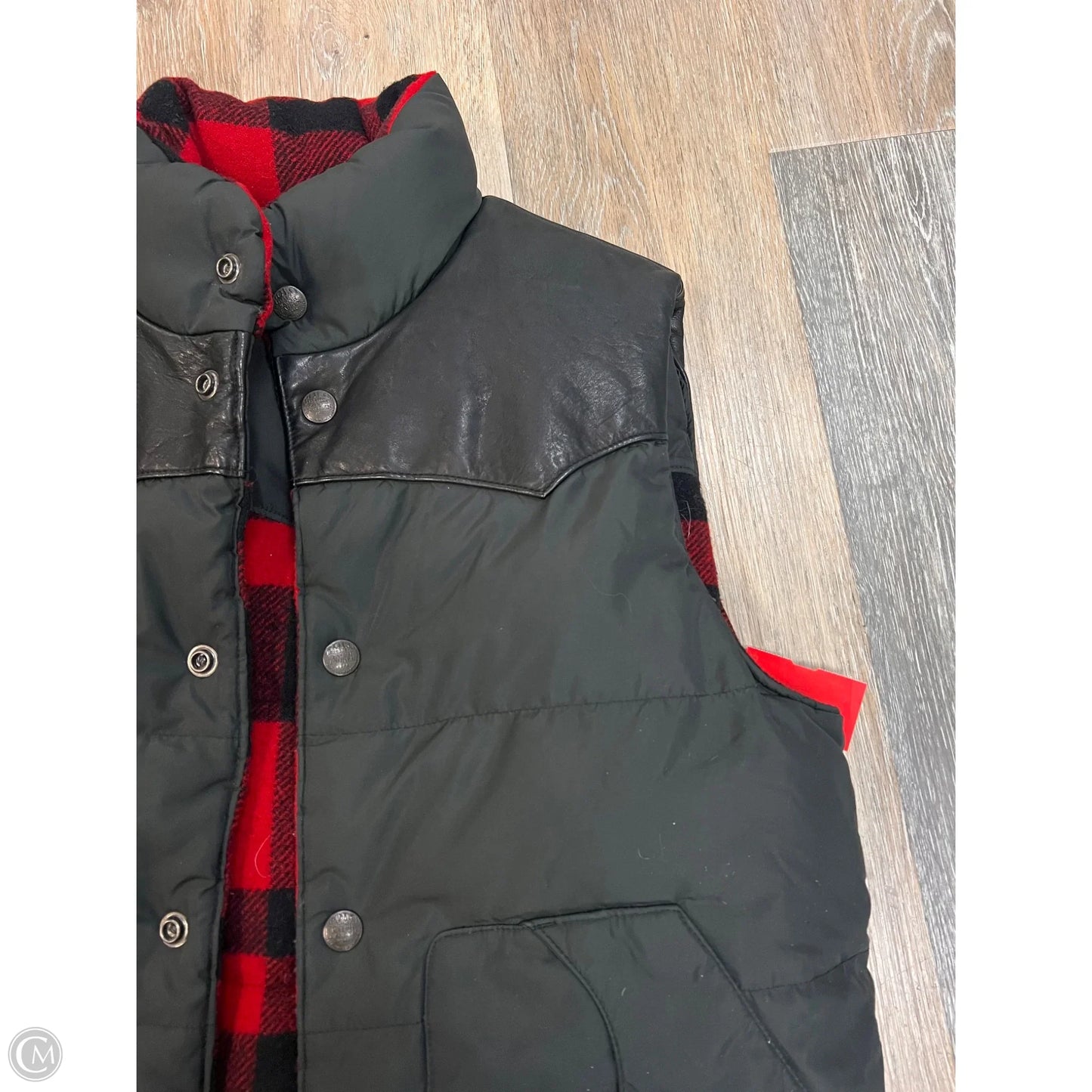 Vest Puffer & Quilted By Polo Ralph Lauren In Plaid Pattern, Size: Small