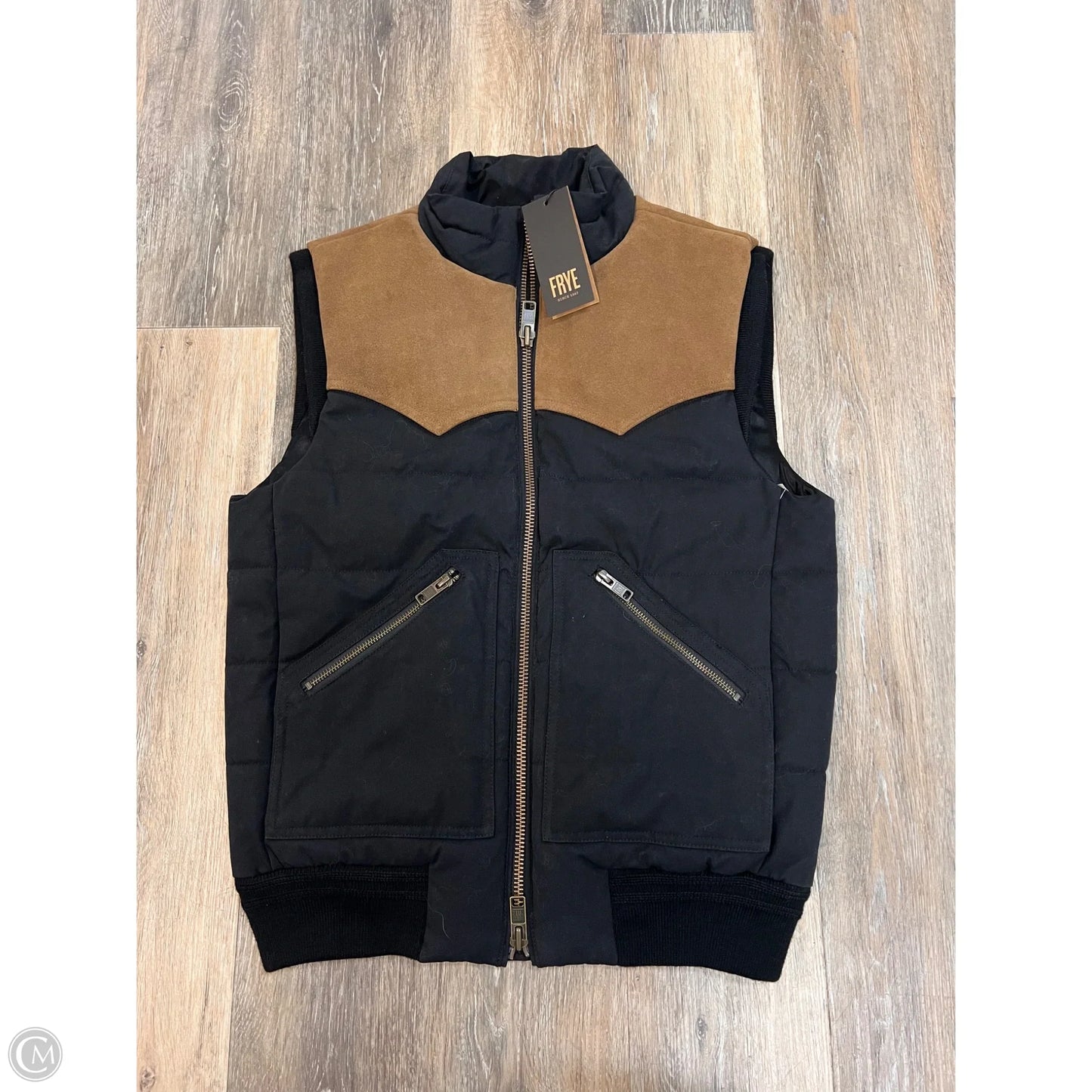 Vest Designer By Frye In Black & Tan, Size: S (men’s)