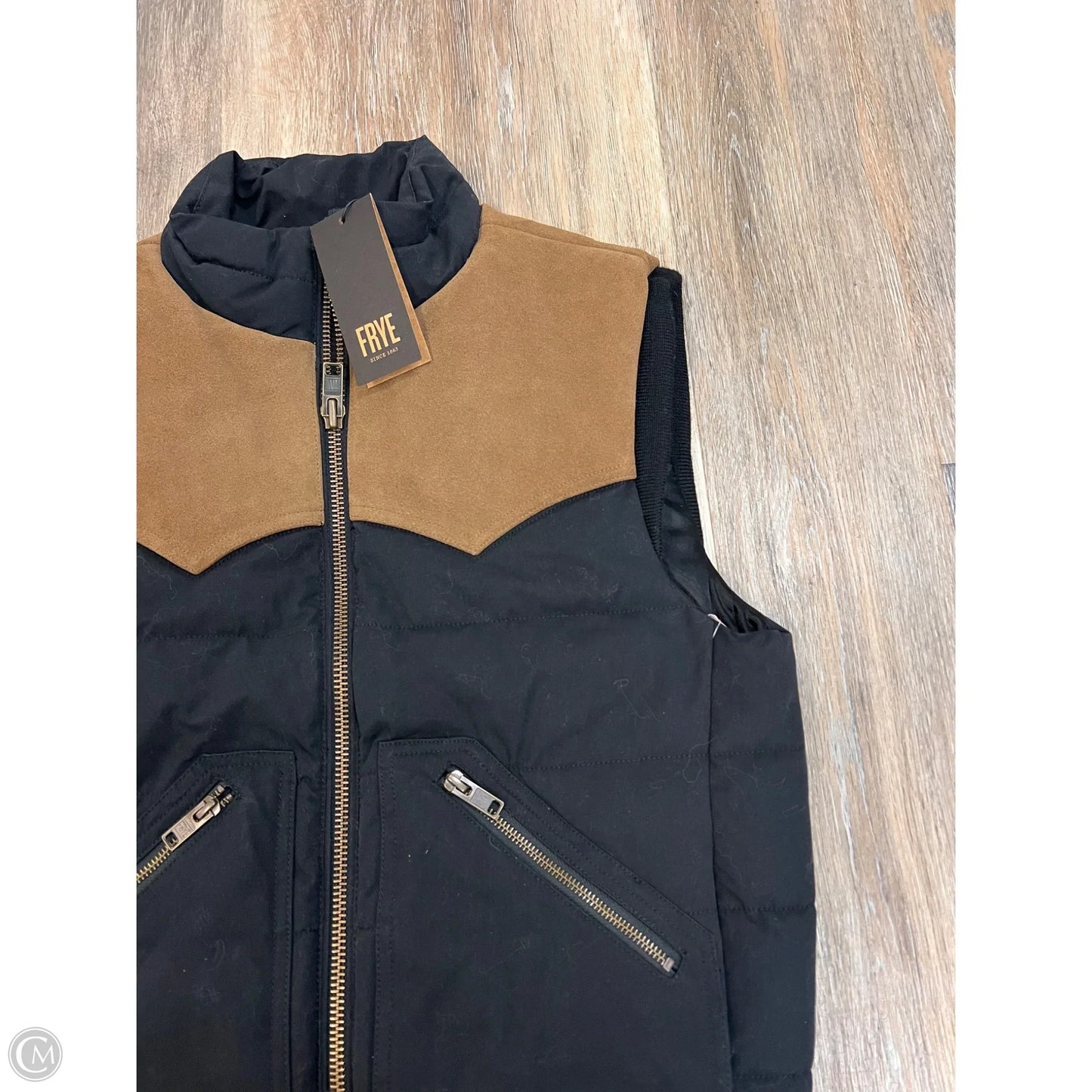 Vest Designer By Frye In Black & Tan, Size: S (men’s)