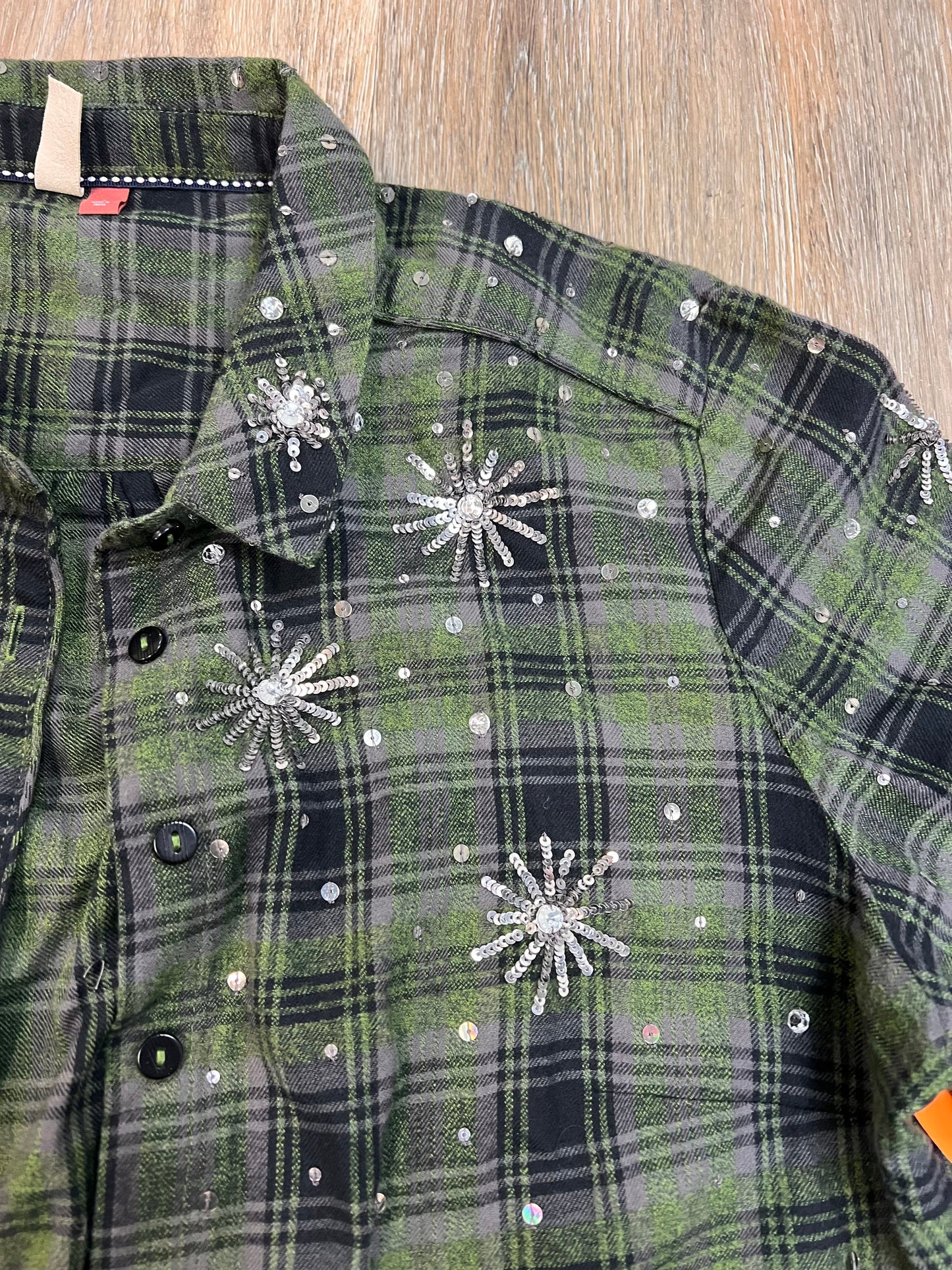 Blouse Long Sleeve By Pilcro In Green, Size: L