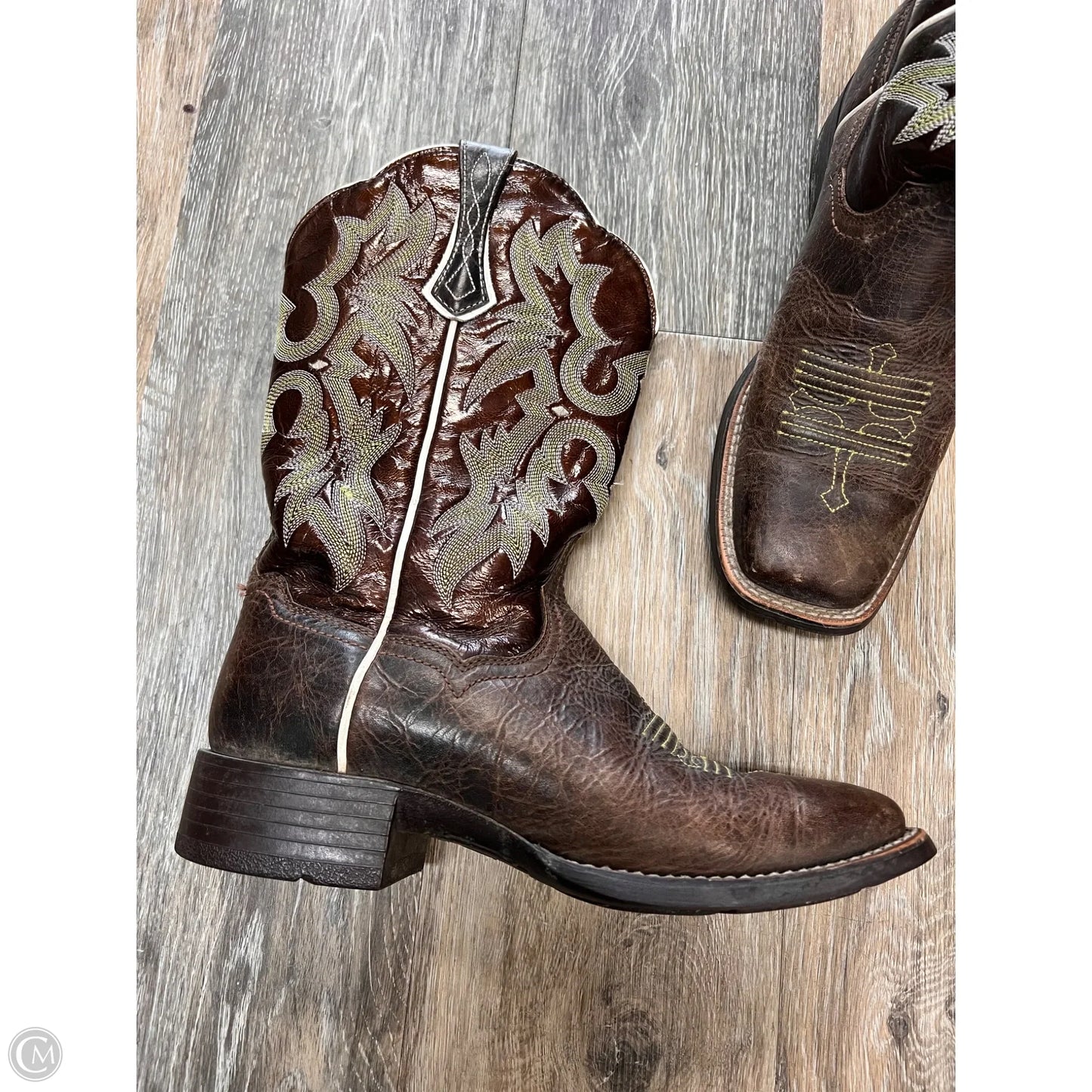 Boots Western By Ariat In Brown & Green, Size: 7