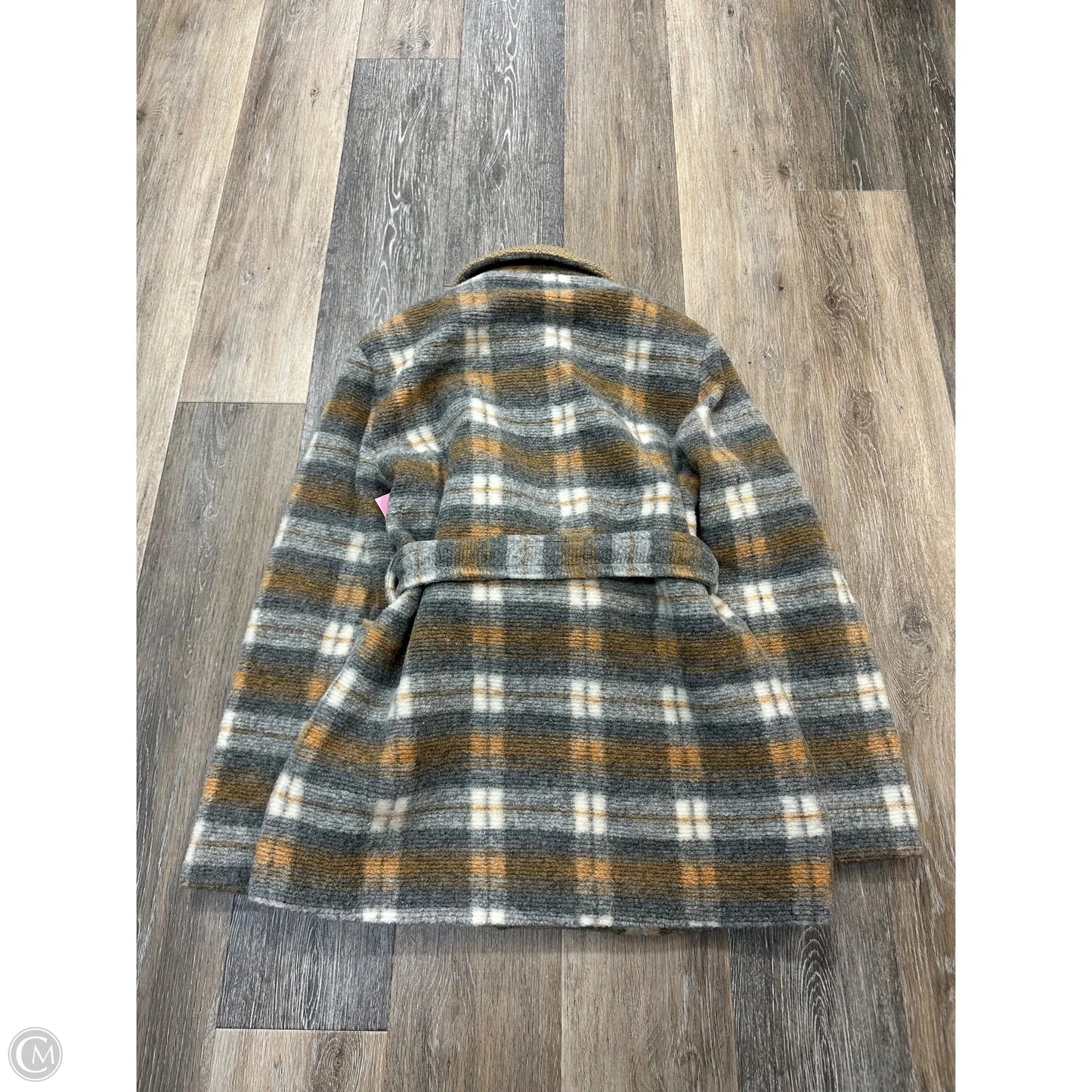 Coat Peacoat By Urban Outfitters In Plaid Pattern, Size: Xs