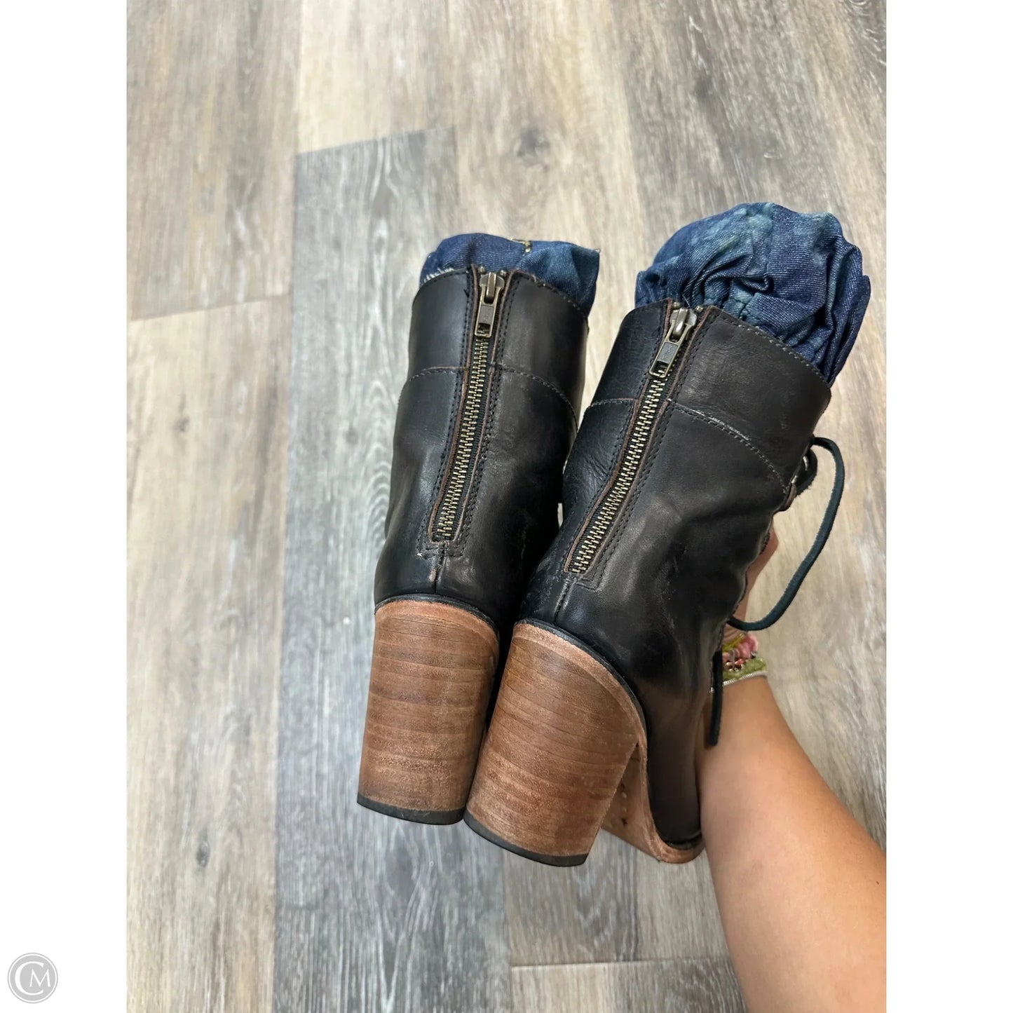 Boots Ankle Flats By Freebird In Black, Size: 7