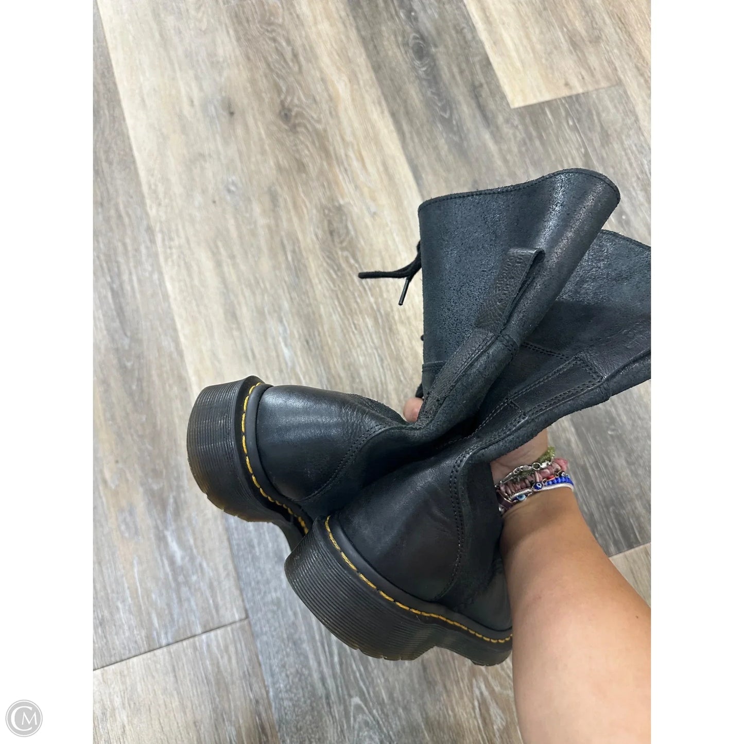 Boots Mid-calf Flats By Dr Martens In Black, Size: 9