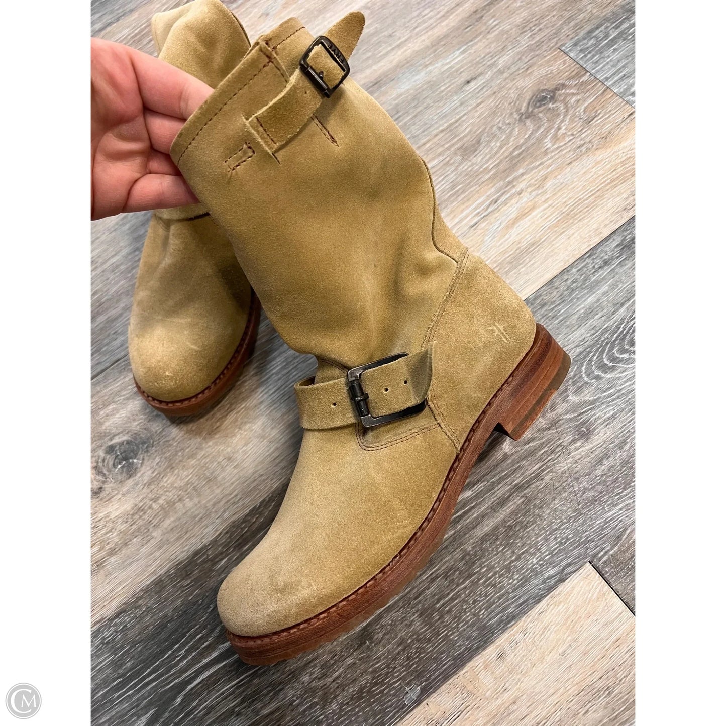 Boots Designer By Frye In Tan, Size: 6