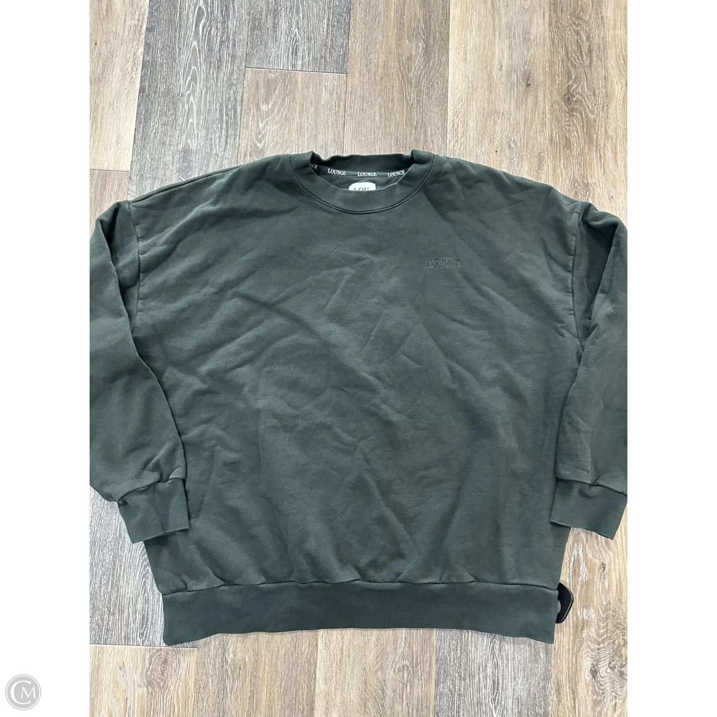 Sweatshirt Crewneck By Lounge In Green, Size: L