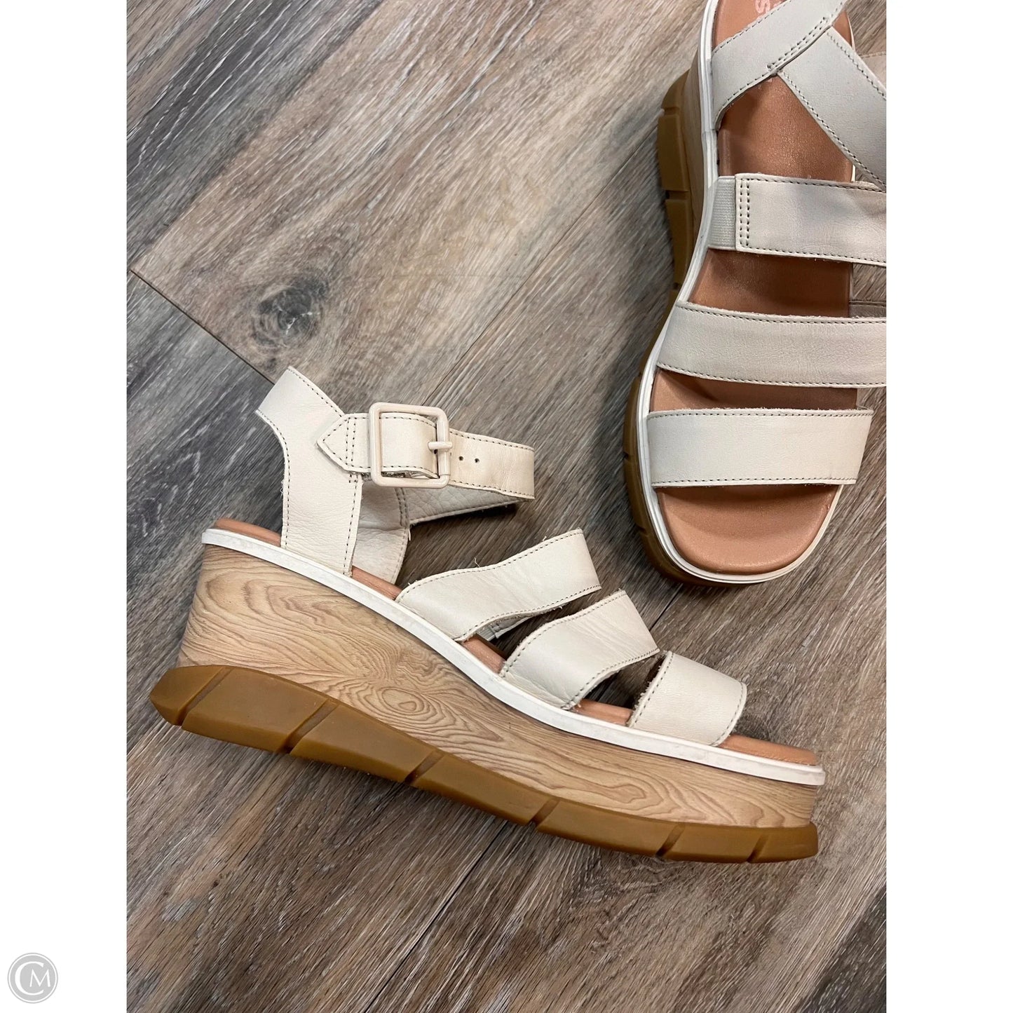 Sandals Heels Wedge By Sorel In Cream, Size: 9.5