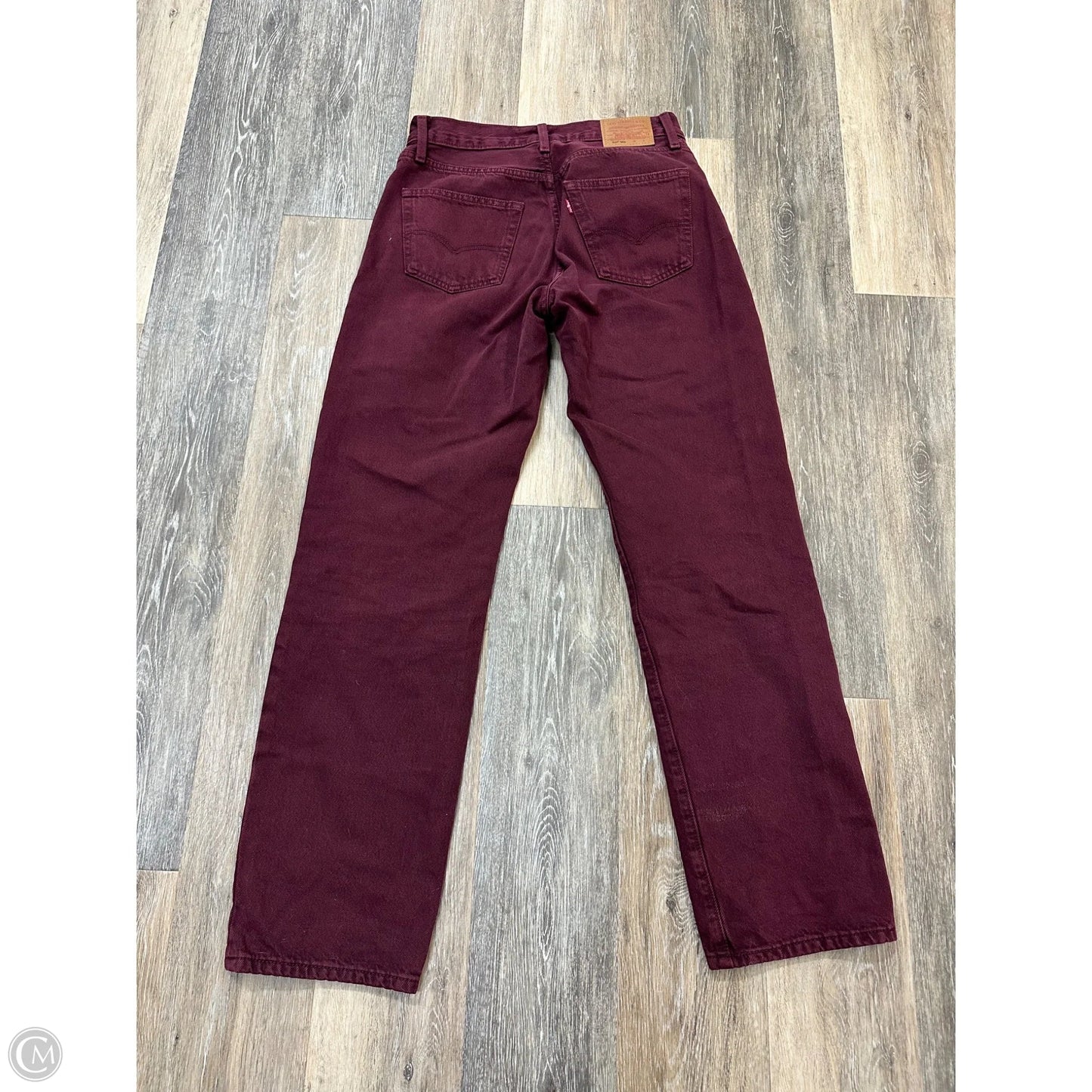 Jeans Straight By Levis In Maroon, Size: 4