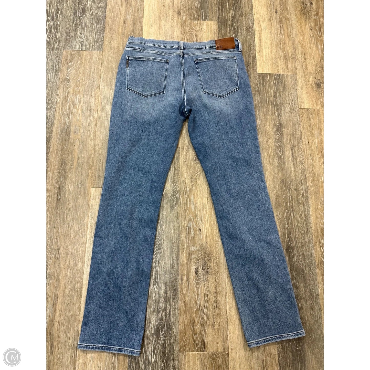 Jeans Straight By Paige In Blue Denim, Size: 16