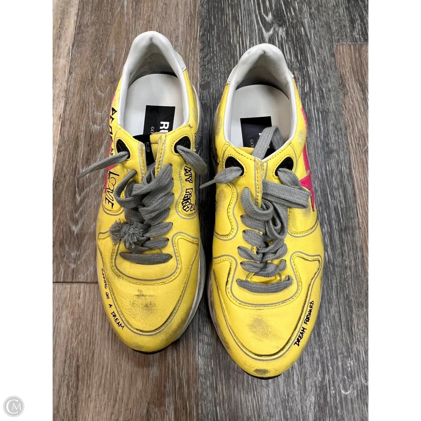 Shoes Luxury Designer By Golden Goose In Yellow, Size: 6/36