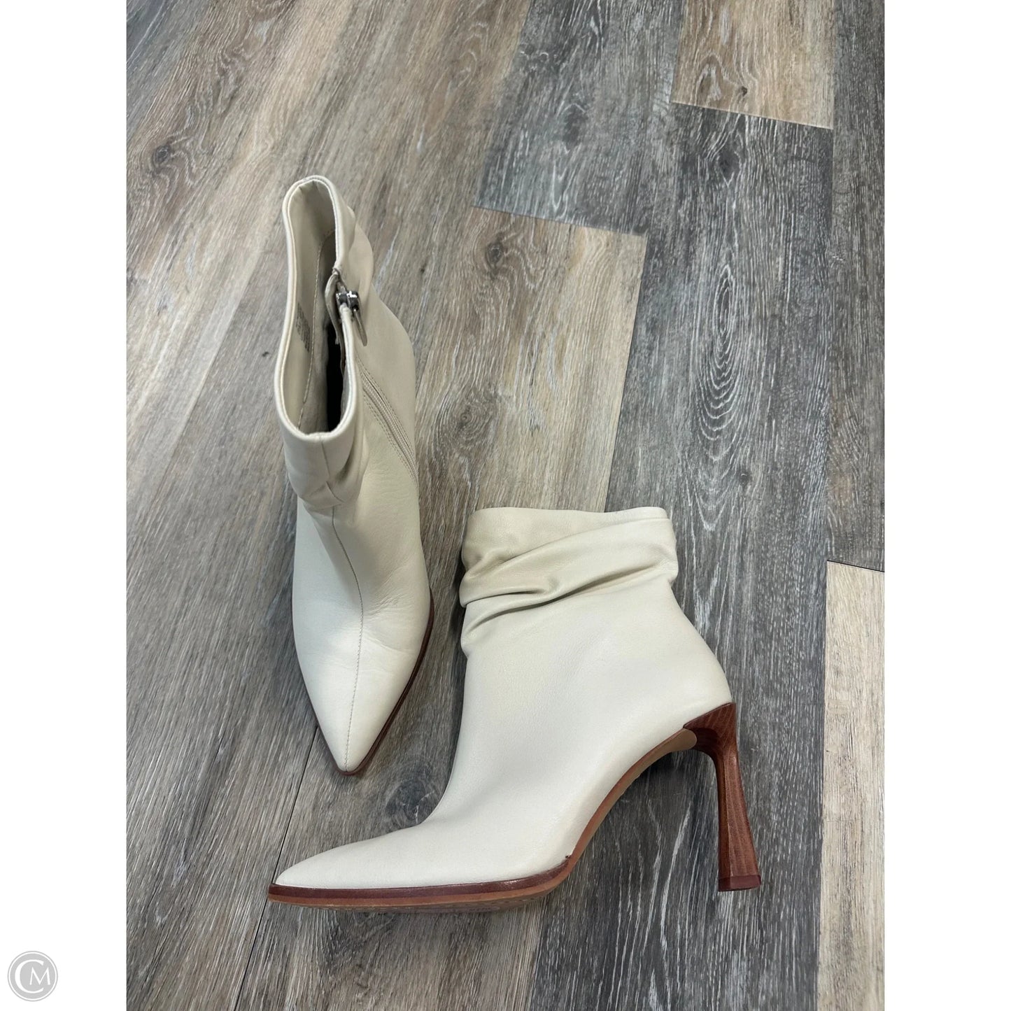 Boots Ankle Heels By Vince Camuto In Cream, Size: 8
