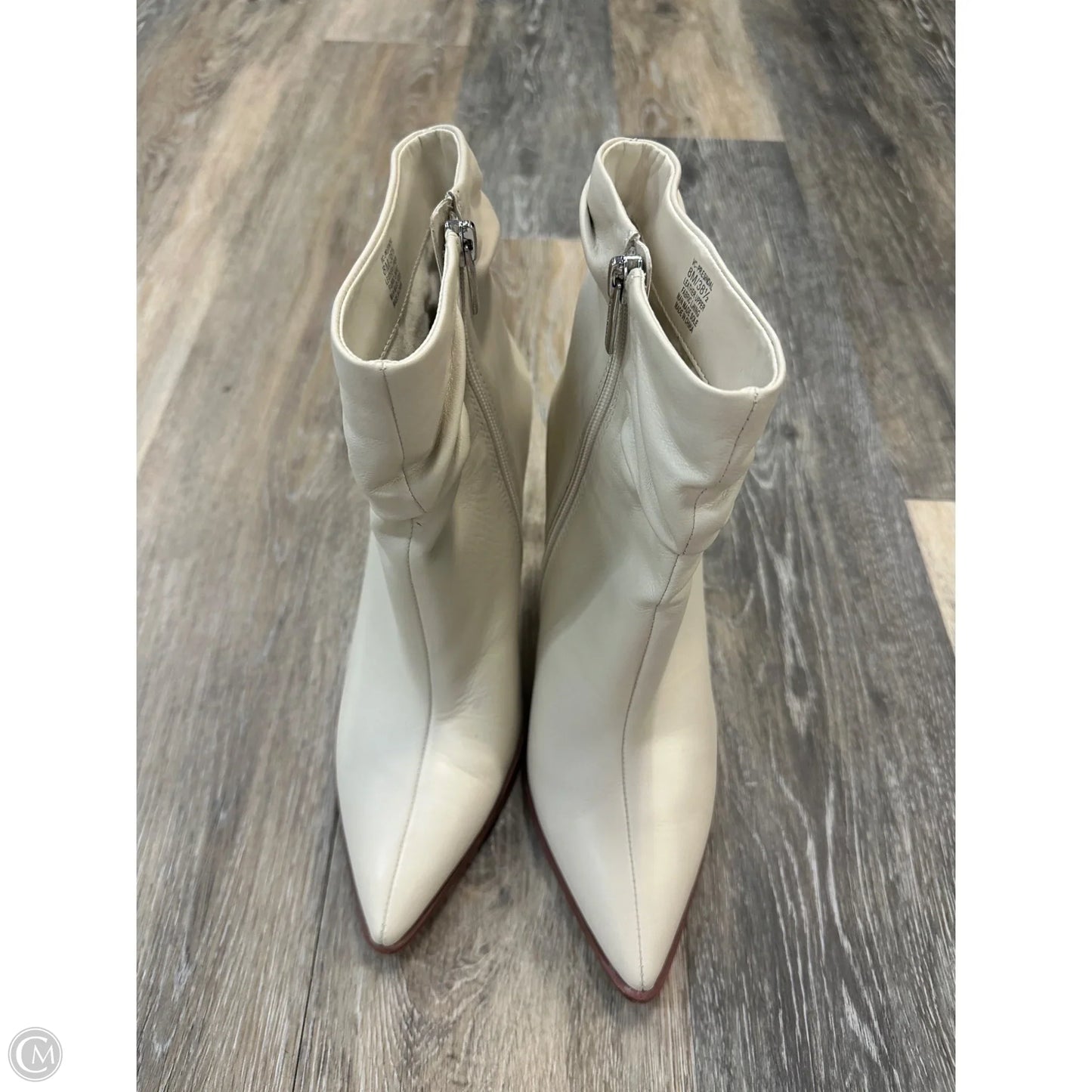 Boots Ankle Heels By Vince Camuto In Cream, Size: 8