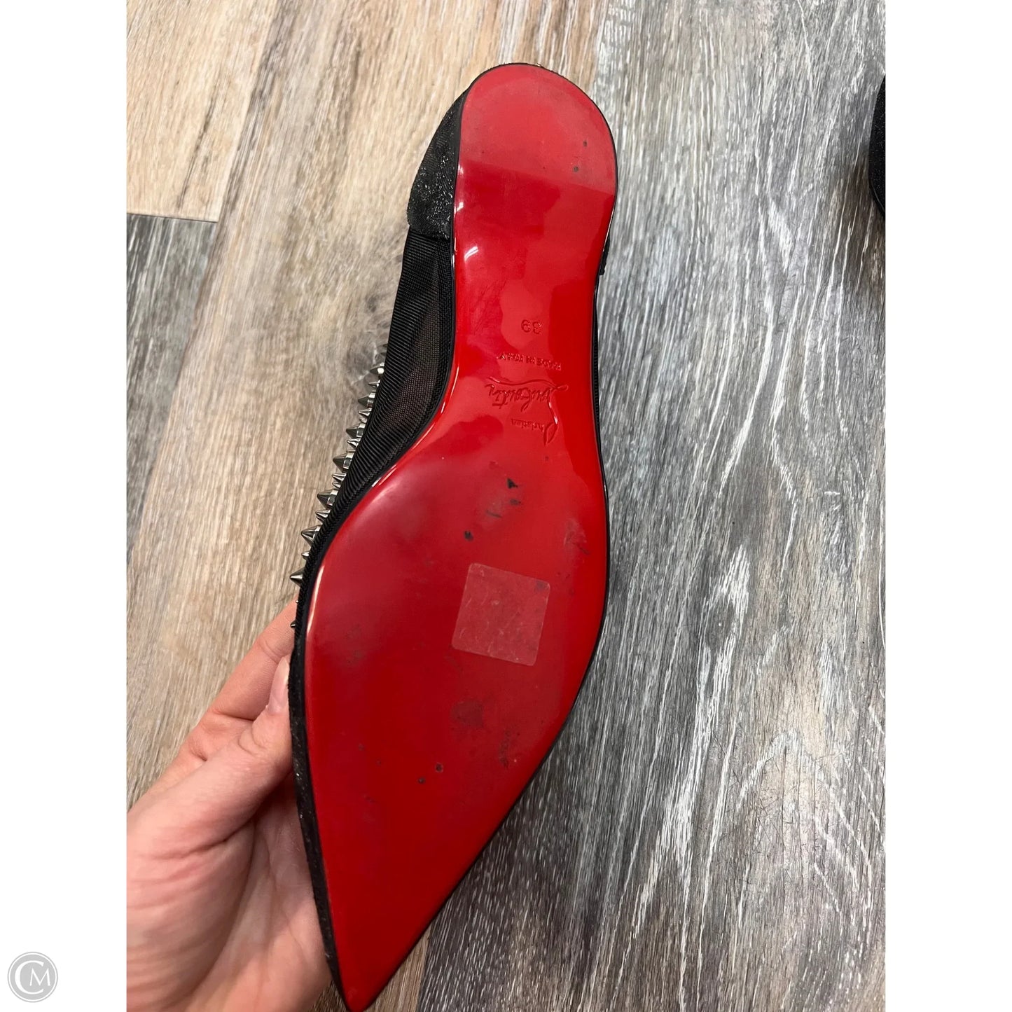 Shoes Luxury Designer By Christian Louboutin In Black, Size: 9/39