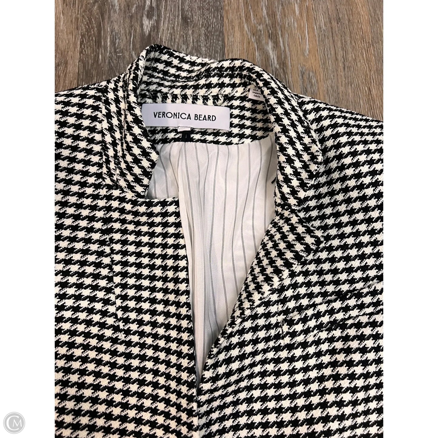 Blazer Designer By Veronica Beard In Black & White, Size: 4