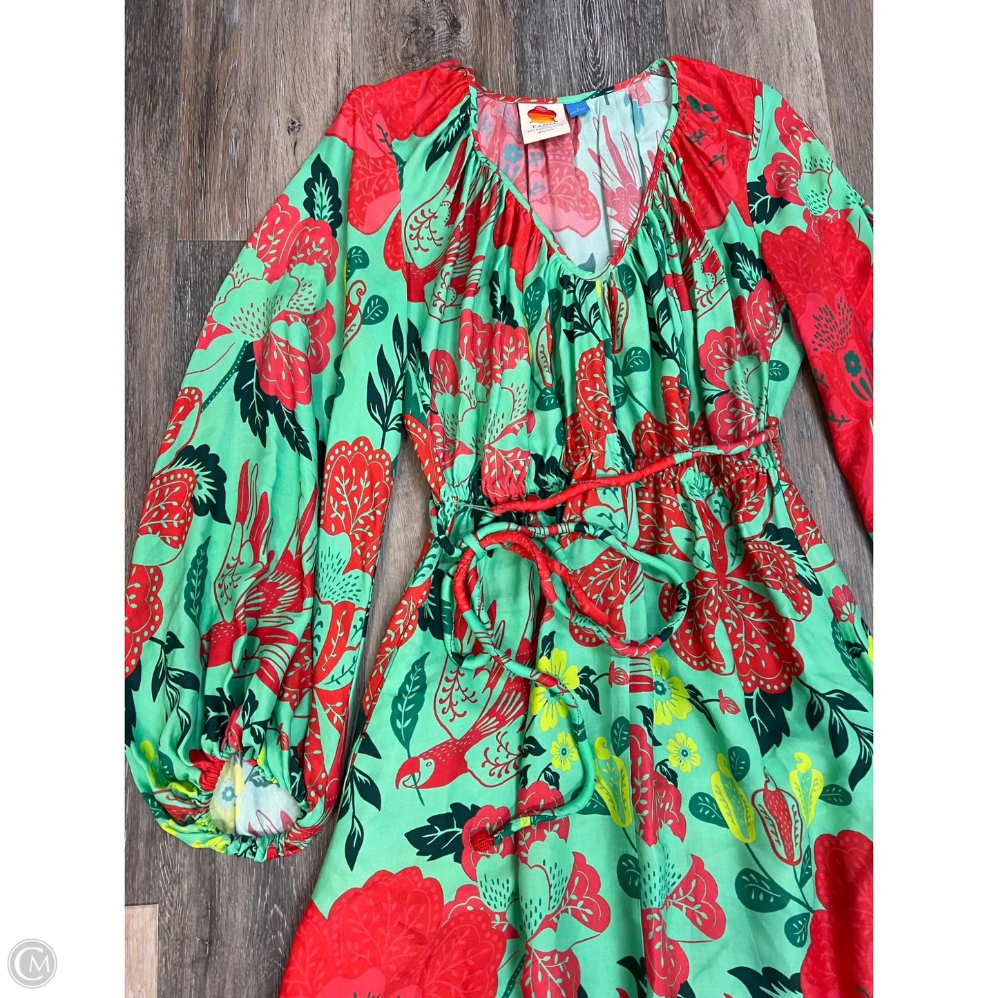 Dress Designer By Farm Rio In Green, Size: S