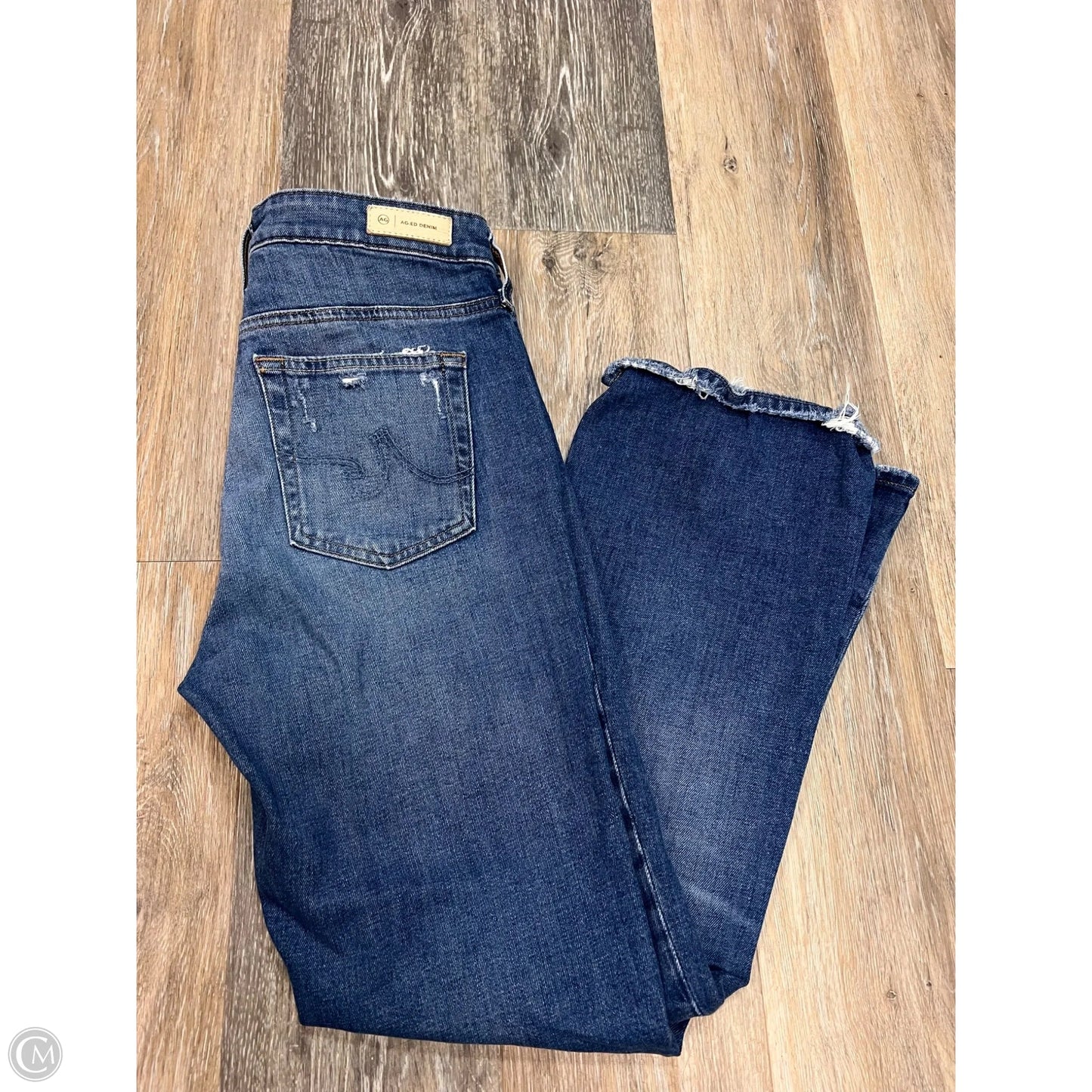 -Jeans Straight By Adriano Goldschmied In Blue Denim, Size: 4/27