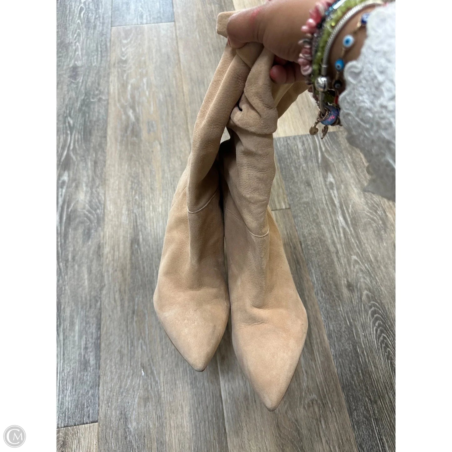 Boots Mid-calf Heels By Schutz In Tan, Size: 8