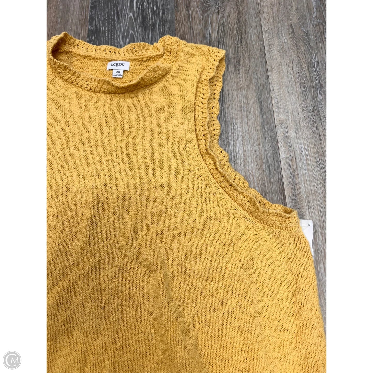 Top Sleeveless By J. Crew In Yellow, Size: 2x