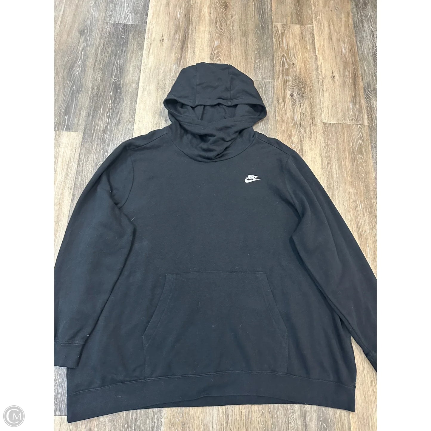 Athletic Sweatshirt Hoodie By Nike Apparel In Black, Size: 3x