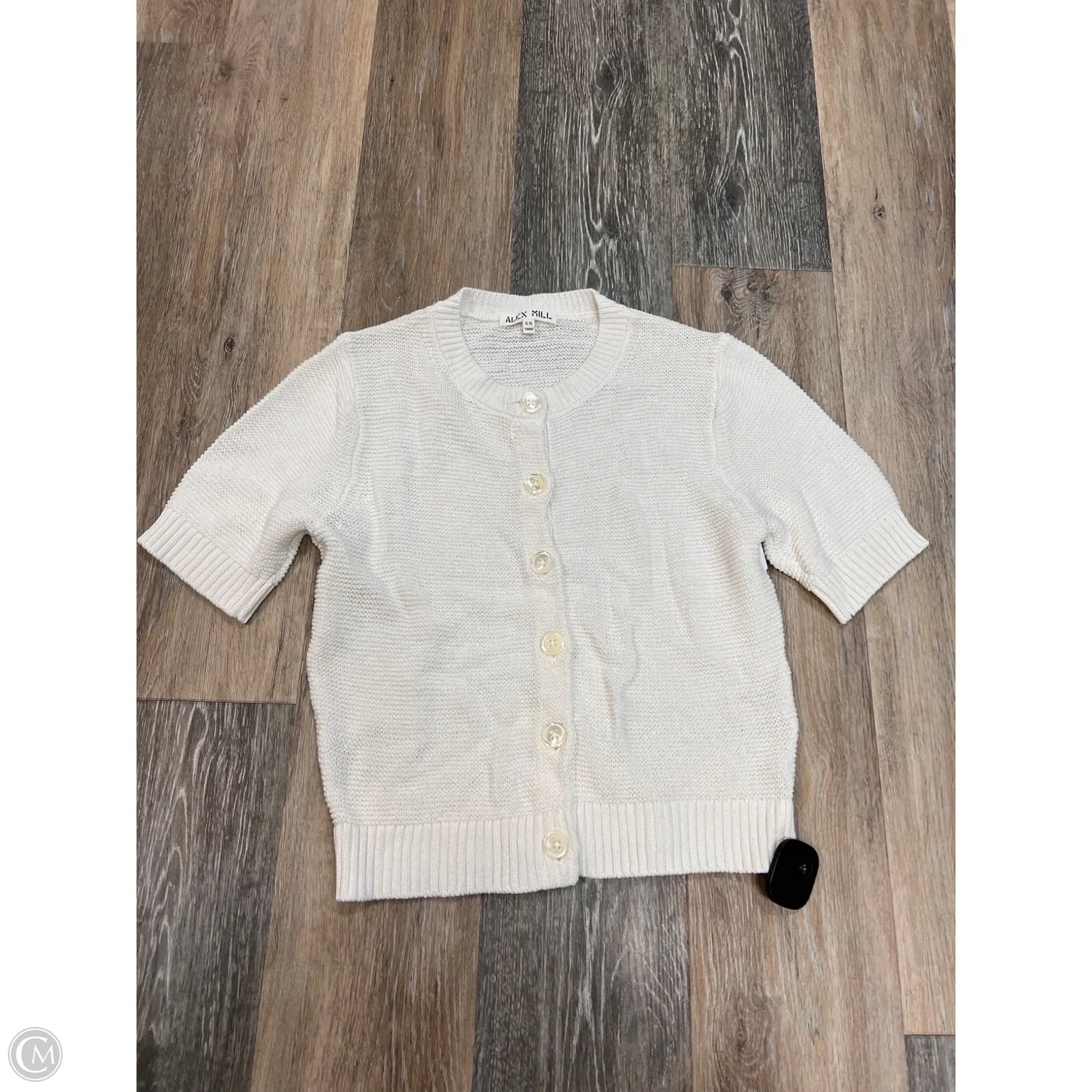 Sweater Short Sleeve Designer By Alex Mill In White, Size: Xs