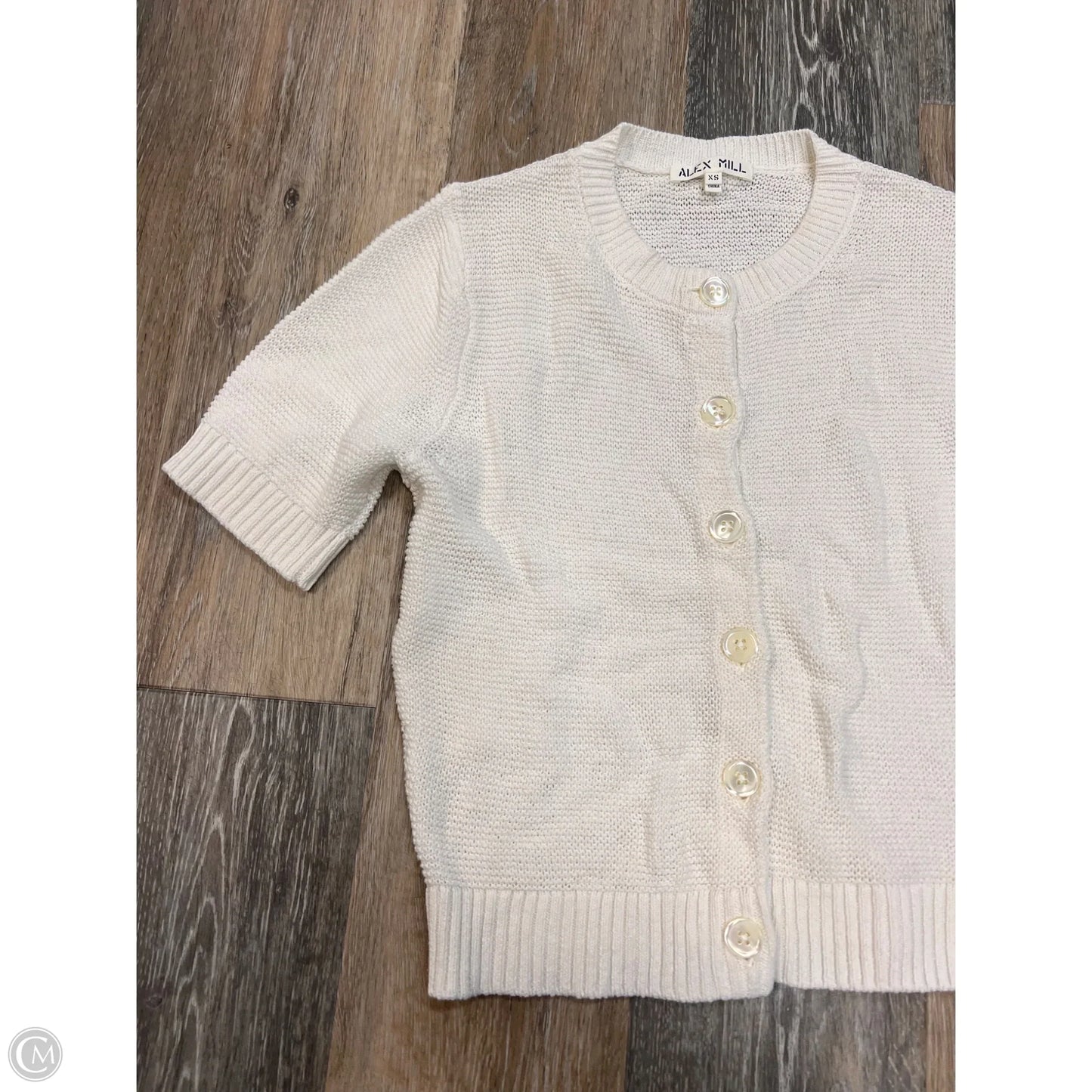 Sweater Short Sleeve Designer By Alex Mill In White, Size: Xs