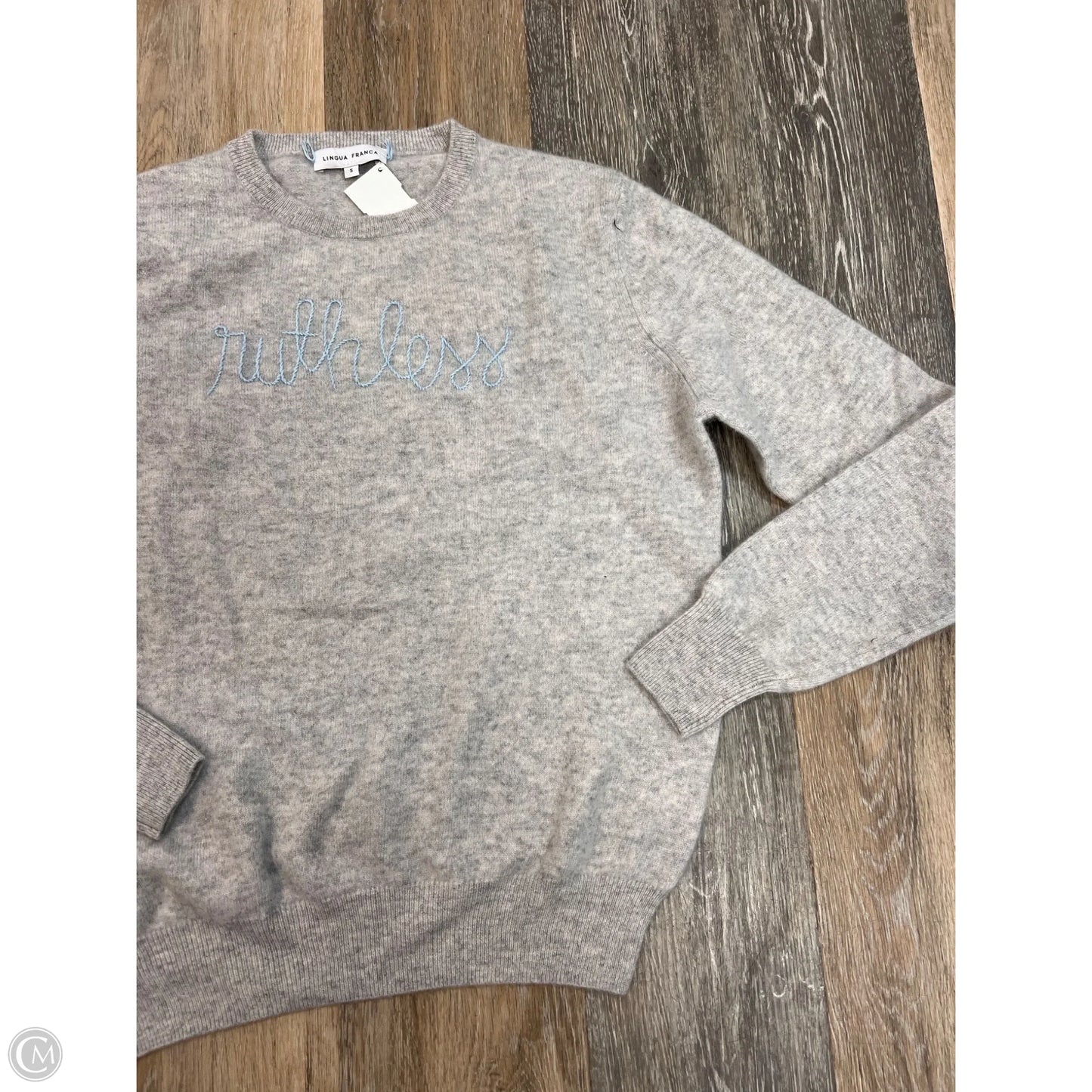 Sweater Cashmere By LINGUA Franca In Grey, Size: S