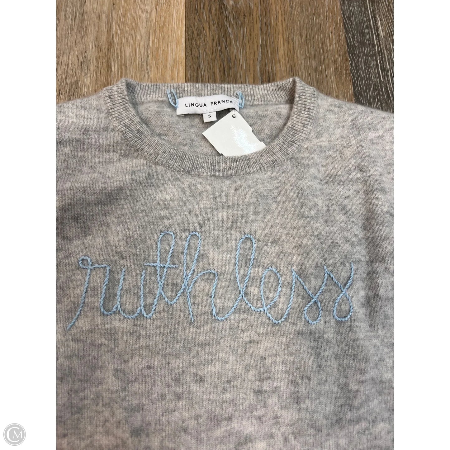 Sweater Cashmere By LINGUA Franca In Grey, Size: S