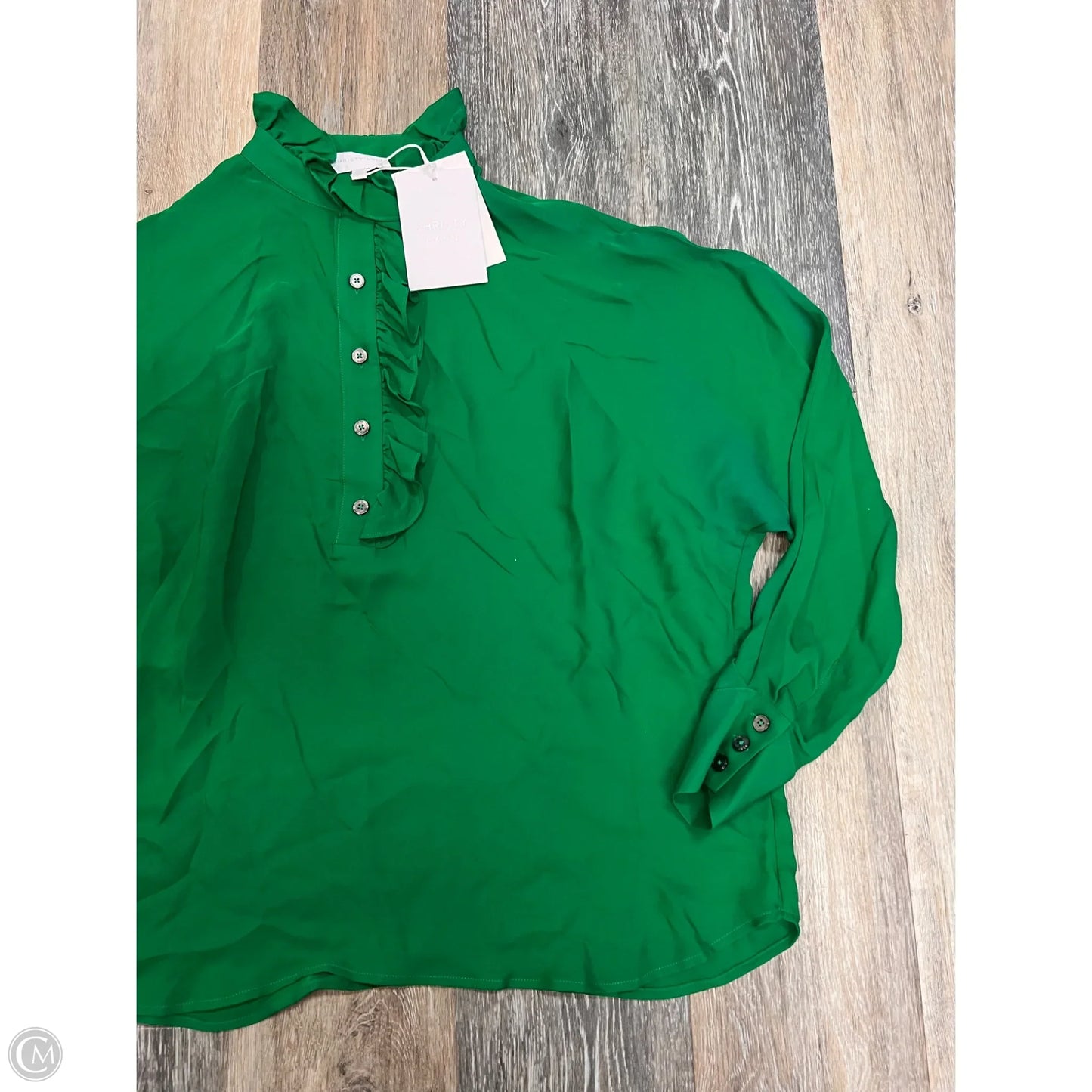 Blouse Designer By Christy Lynn In Green, Size: Xs