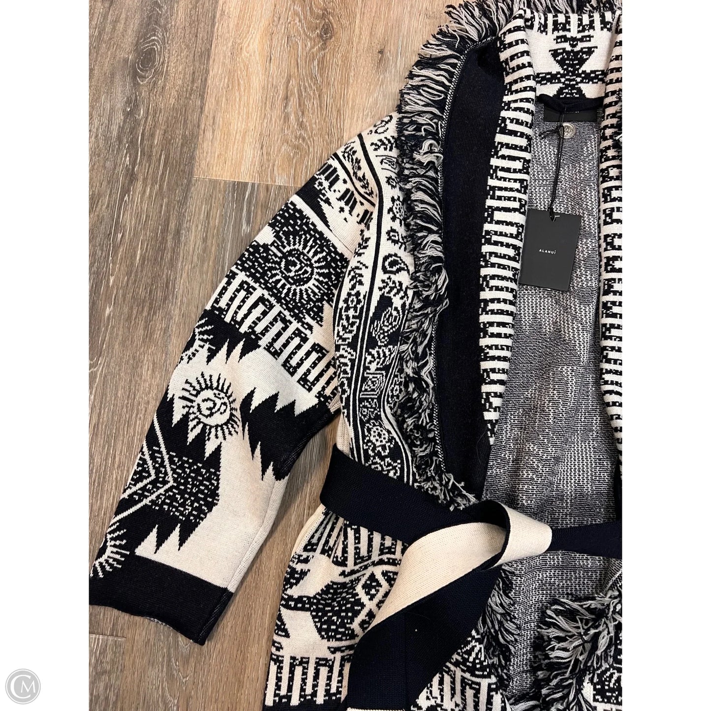 Sweater Designer By Alanui In Black & White, Size: Xs