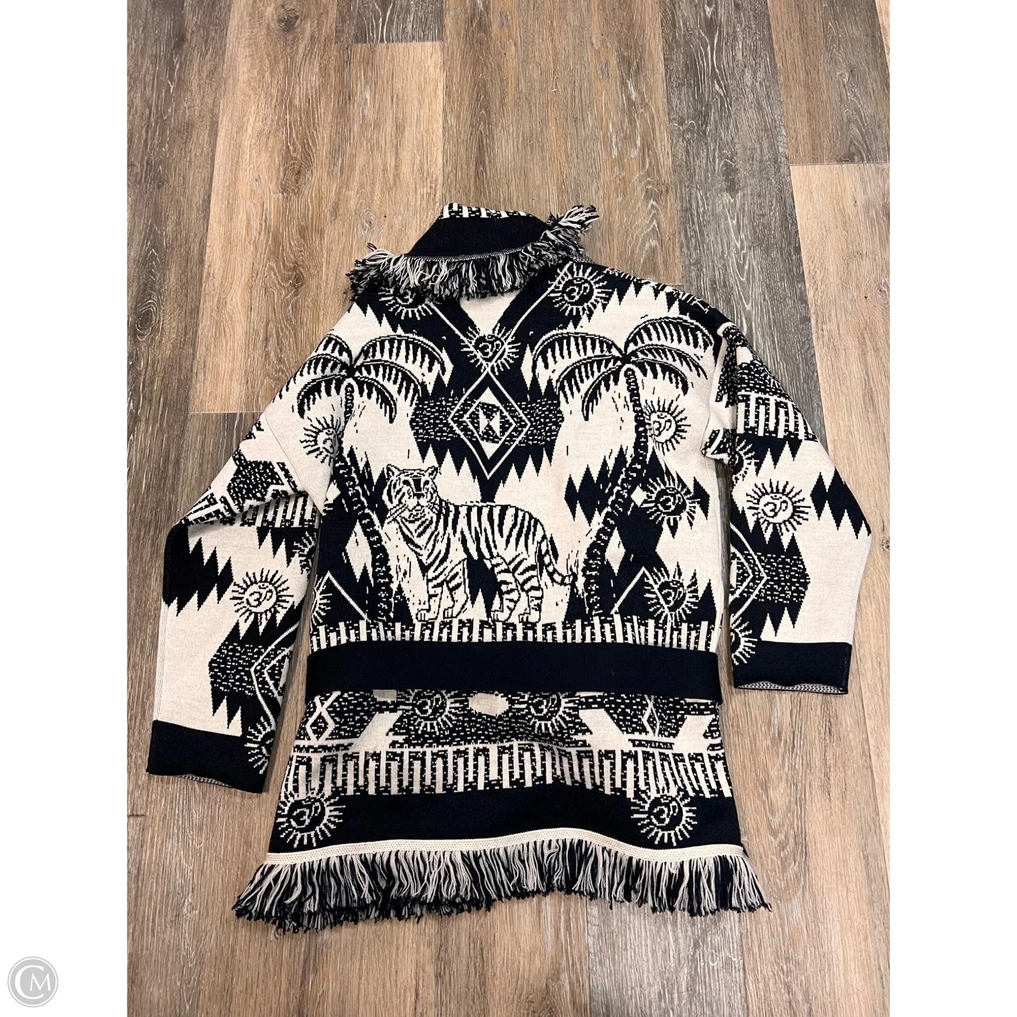 Sweater Designer By Alanui In Black & White, Size: Xs