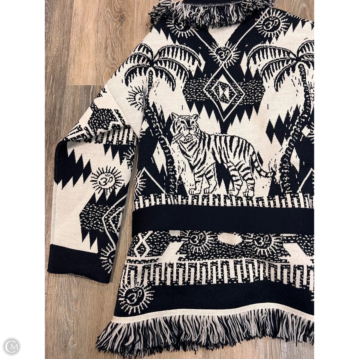 Sweater Designer By Alanui In Black & White, Size: Xs