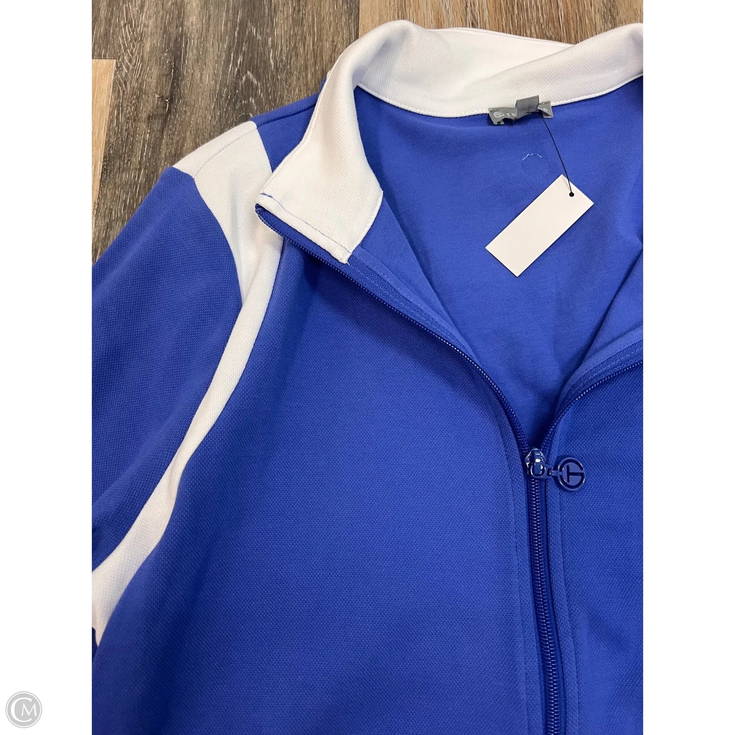 Athletic Jacket By Talbots In Blue, Size: L