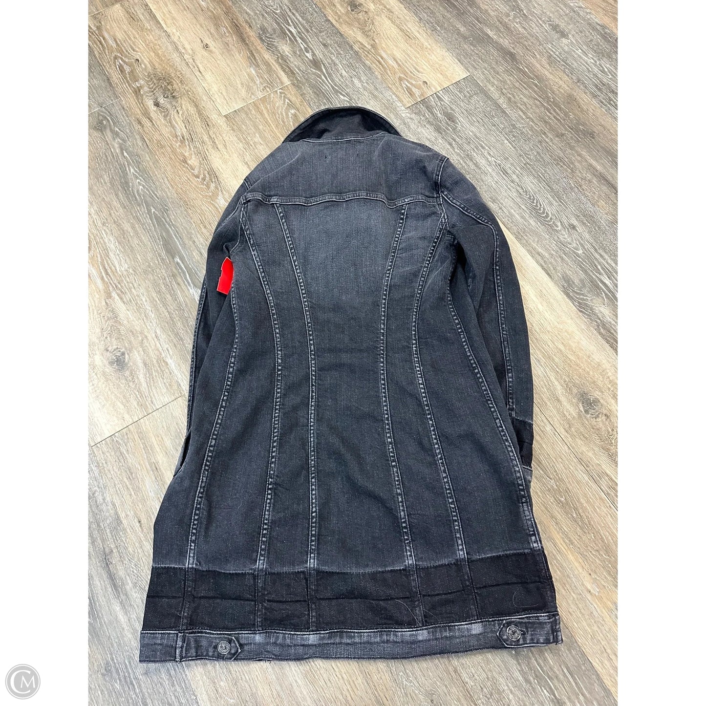 Jacket Denim By 7 For All Mankind In Black Denim, Size: S