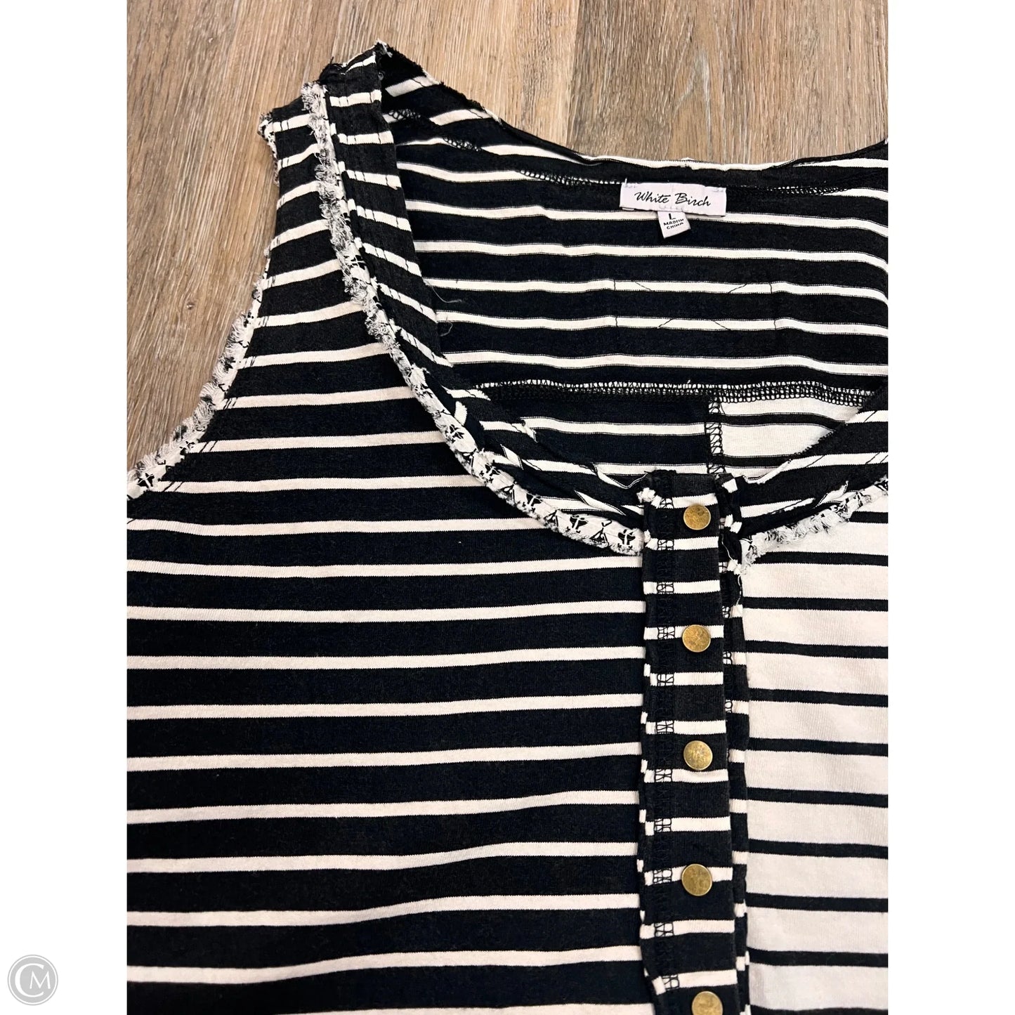 Tank Top By White Birch In Striped Pattern, Size: L