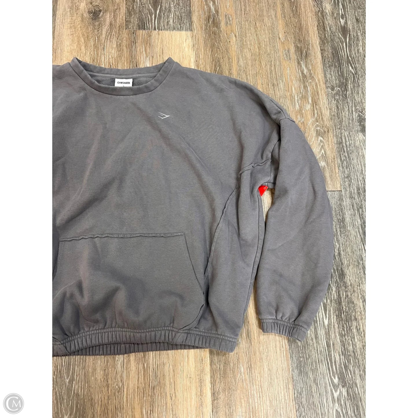 Athletic Sweatshirt Crewneck By Gym Shark In Grey, Size: S