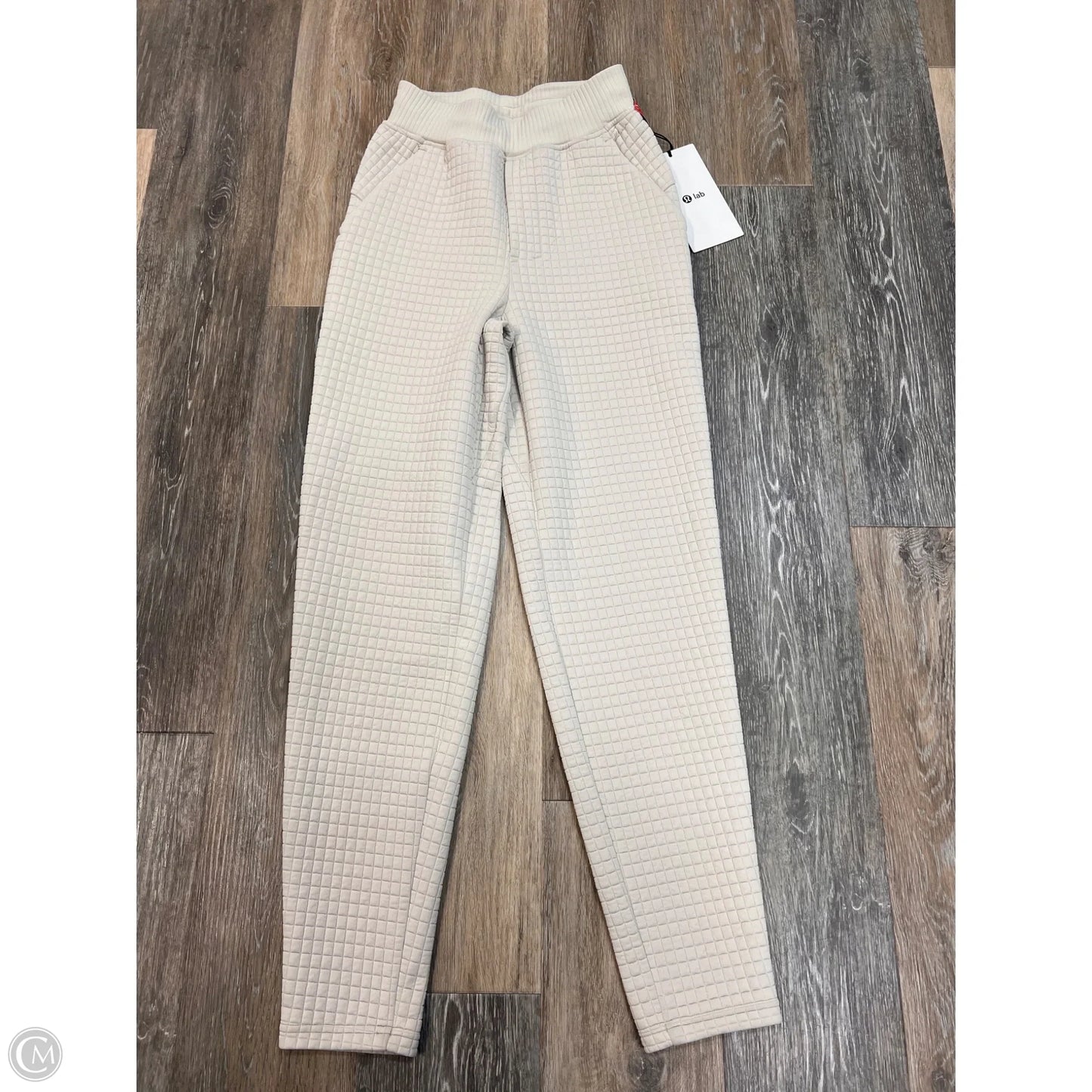 Athletic Pants By Lululemon In Cream, Size: 2