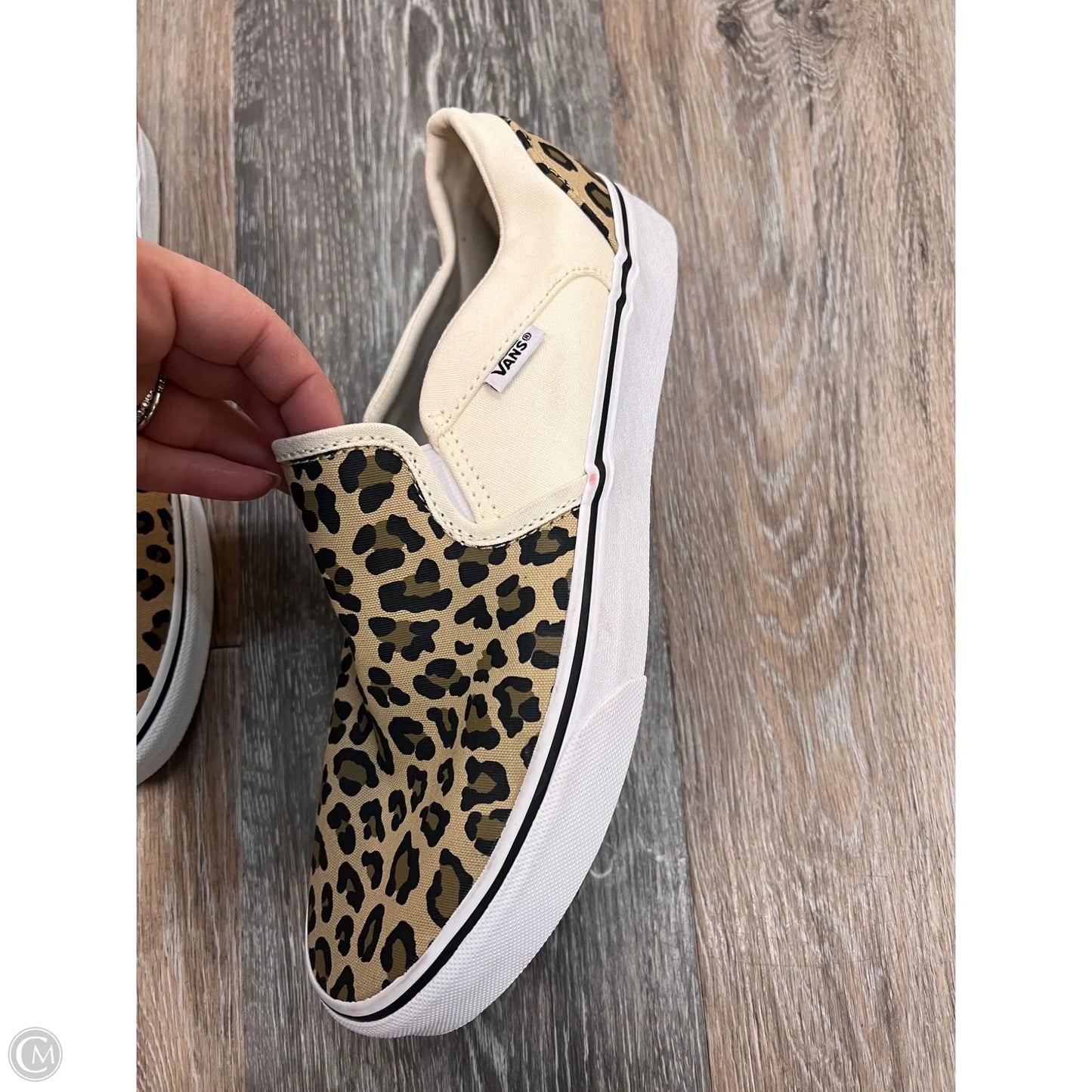 Shoes Flats By Vans In Animal Print, Size: 9