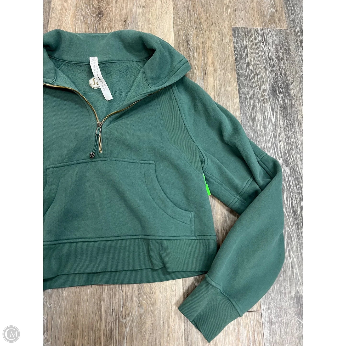 Athletic Sweatshirt Collar By Lululemon In Green, Size: Xs